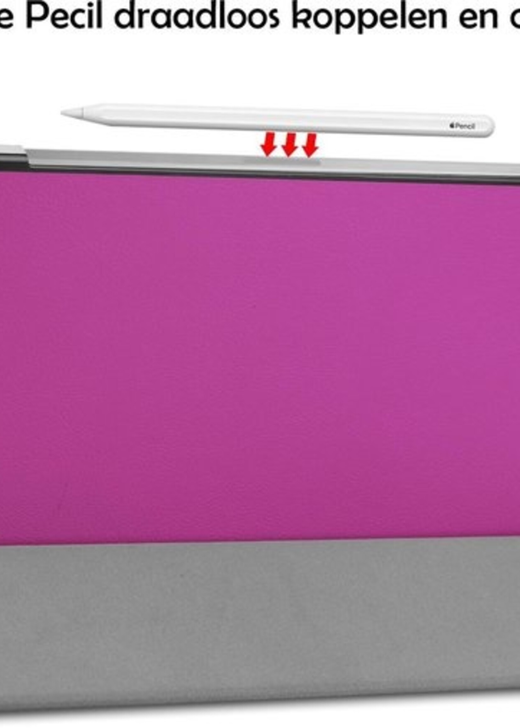 LUQ Hoes Geschikt voor iPad Pro 2020 (11 inch) Hoes Luxe Hoesje Book Case - Hoesje Geschikt voor iPad Pro 11 inch (2020) Hoes Cover - Paars