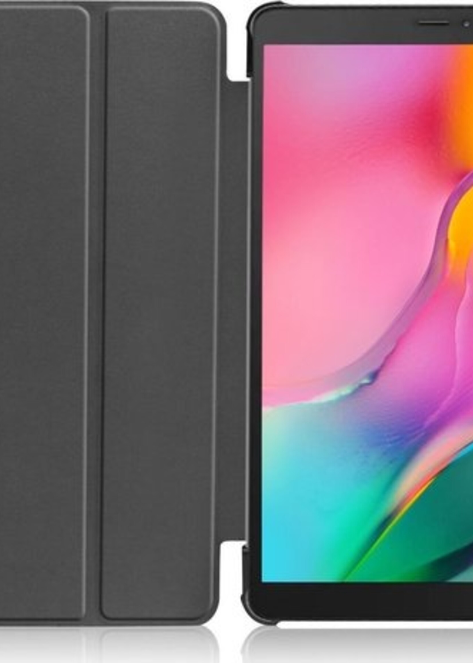 LUQ Hoes Geschikt voor Samsung Galaxy Tab A 8.0 (2019) Hoes Luxe Hoesje Book Case - Hoesje Geschikt voor Samsung Tab A 8.0 (2019) Hoes Cover - Donkerblauw