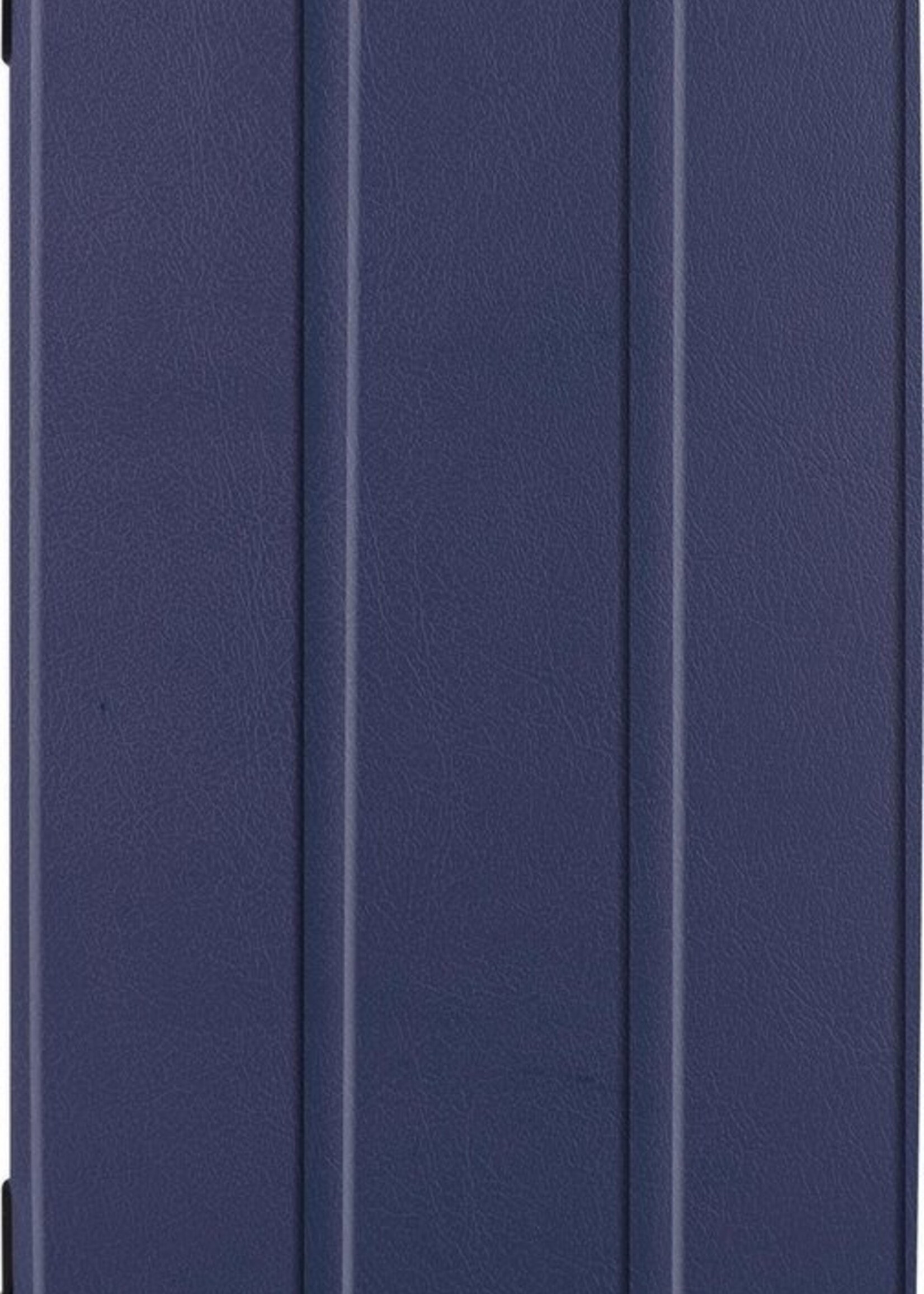 LUQ Hoes Geschikt voor Samsung Galaxy Tab A 8.0 (2019) Hoes Luxe Hoesje Book Case - Hoesje Geschikt voor Samsung Tab A 8.0 (2019) Hoes Cover - Donkerblauw