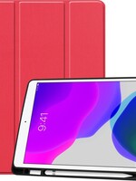 LUQ LUQ iPad 10.2 (2019) Hoesje Met Uitsparing voor Apple Pencil - Rood