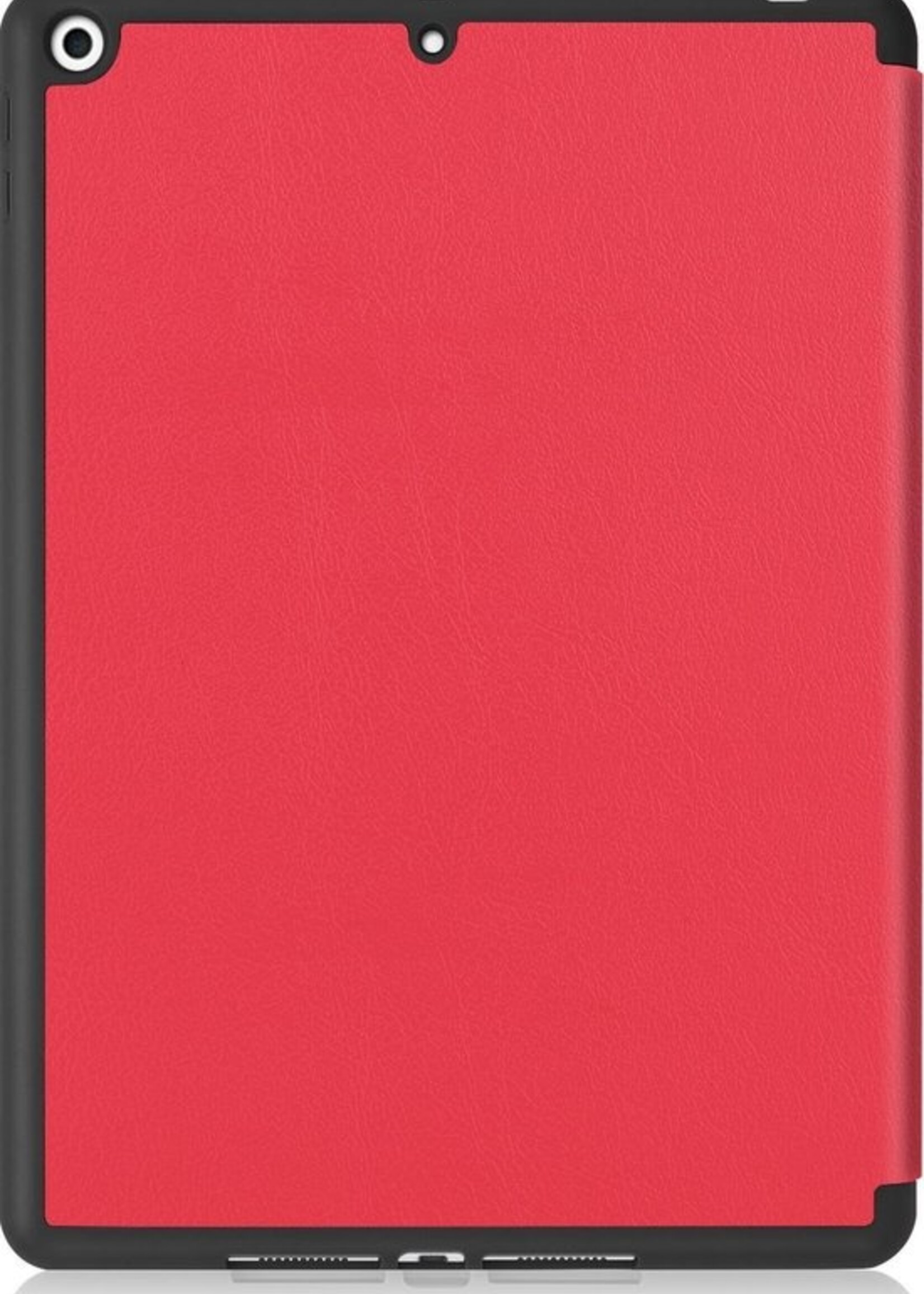 LUQ Hoes Geschikt voor iPad 10.2 2019 Hoes Luxe Hoesje Case Met Uitsparing Geschikt voor Apple Pencil - Hoesje Geschikt voor iPad 7 Hoes Cover - Rood