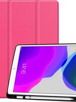 LUQ LUQ iPad 10.2 (2019) Hoesje Met Uitsparing voor Apple Pencil - Donkerroze