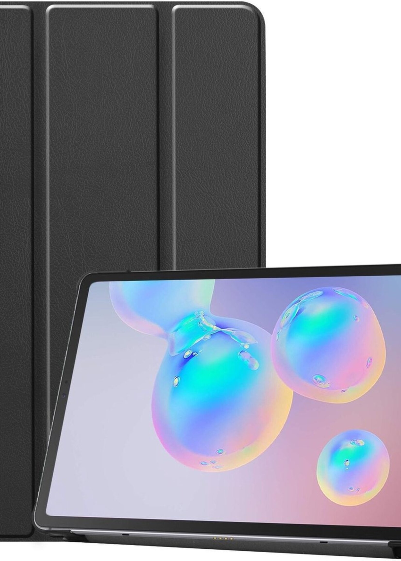 LUQ Hoes Geschikt voor Samsung Galaxy Tab S6 Lite Hoes Luxe Hoesje Book Case - Hoesje Geschikt voor Samsung Tab S6 Lite Hoes Cover - Zwart
