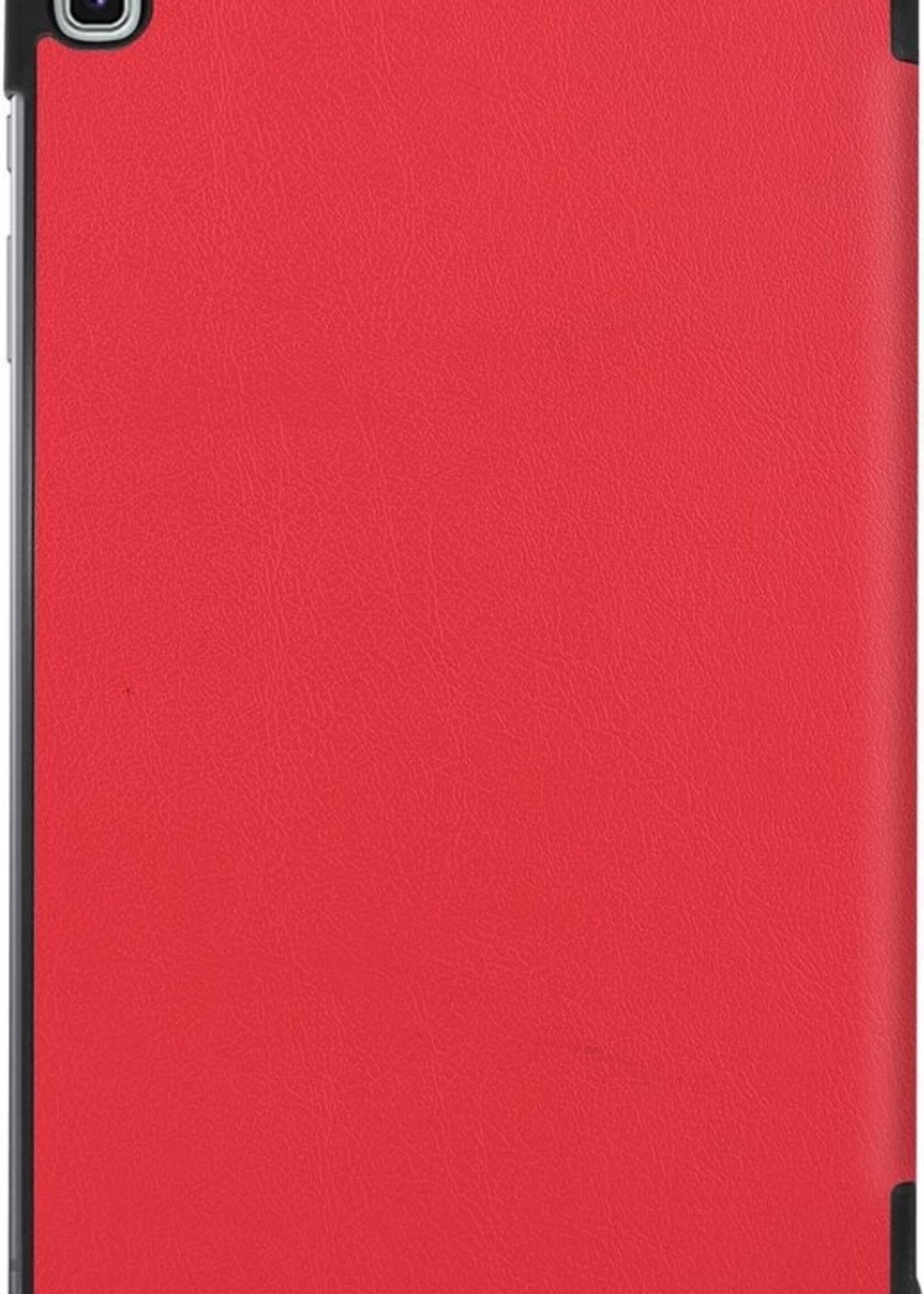 LUQ Hoes Geschikt voor Samsung Galaxy Tab S6 Lite Hoes Luxe Hoesje Book Case - Hoesje Geschikt voor Samsung Tab S6 Lite Hoes Cover - Rood