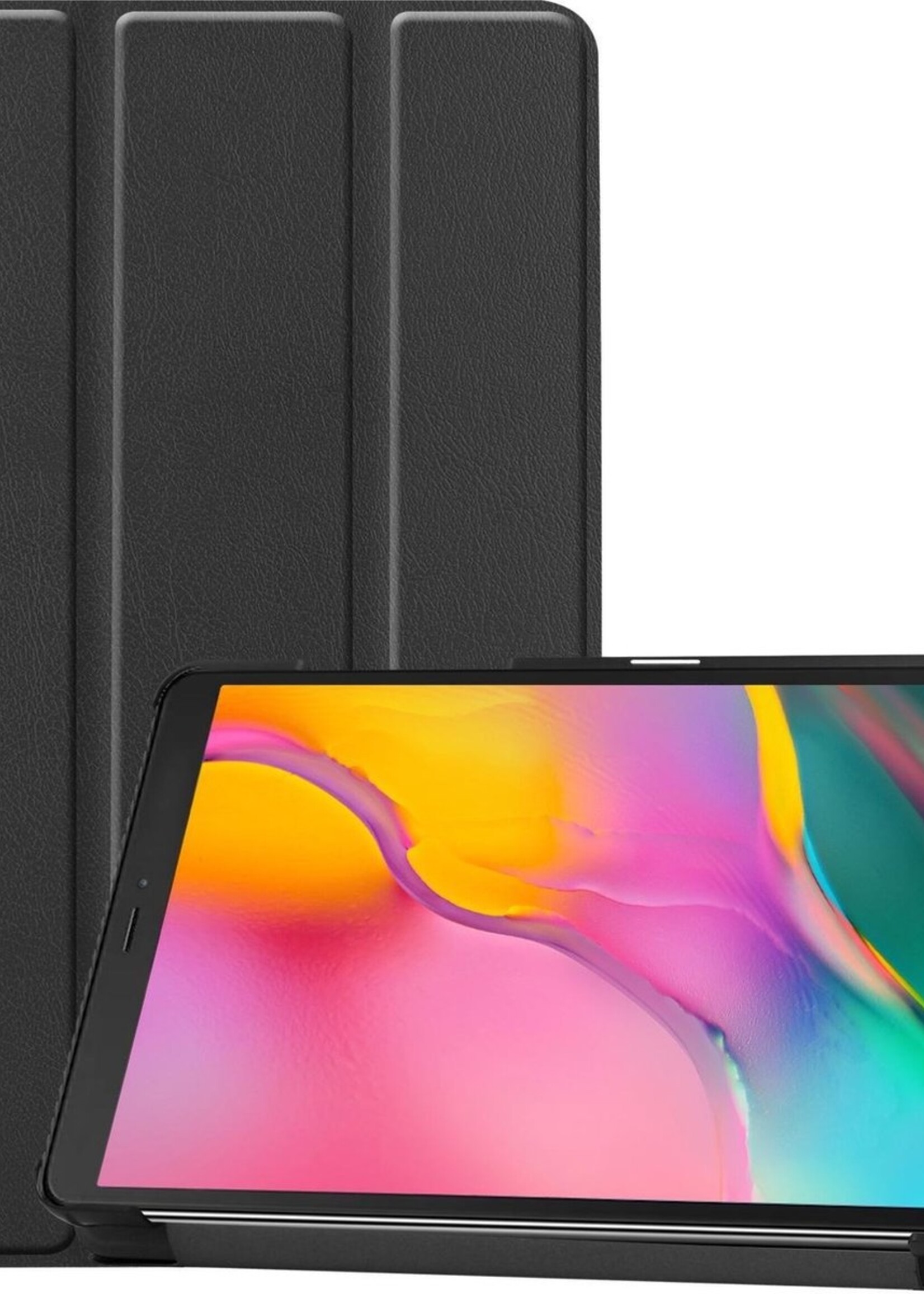 LUQ Hoes Geschikt voor Samsung Galaxy Tab A 8.0 (2019) Hoes Luxe Hoesje Book Case - Hoesje Geschikt voor Samsung Tab A 8.0 (2019) Hoes Cover - Zwart