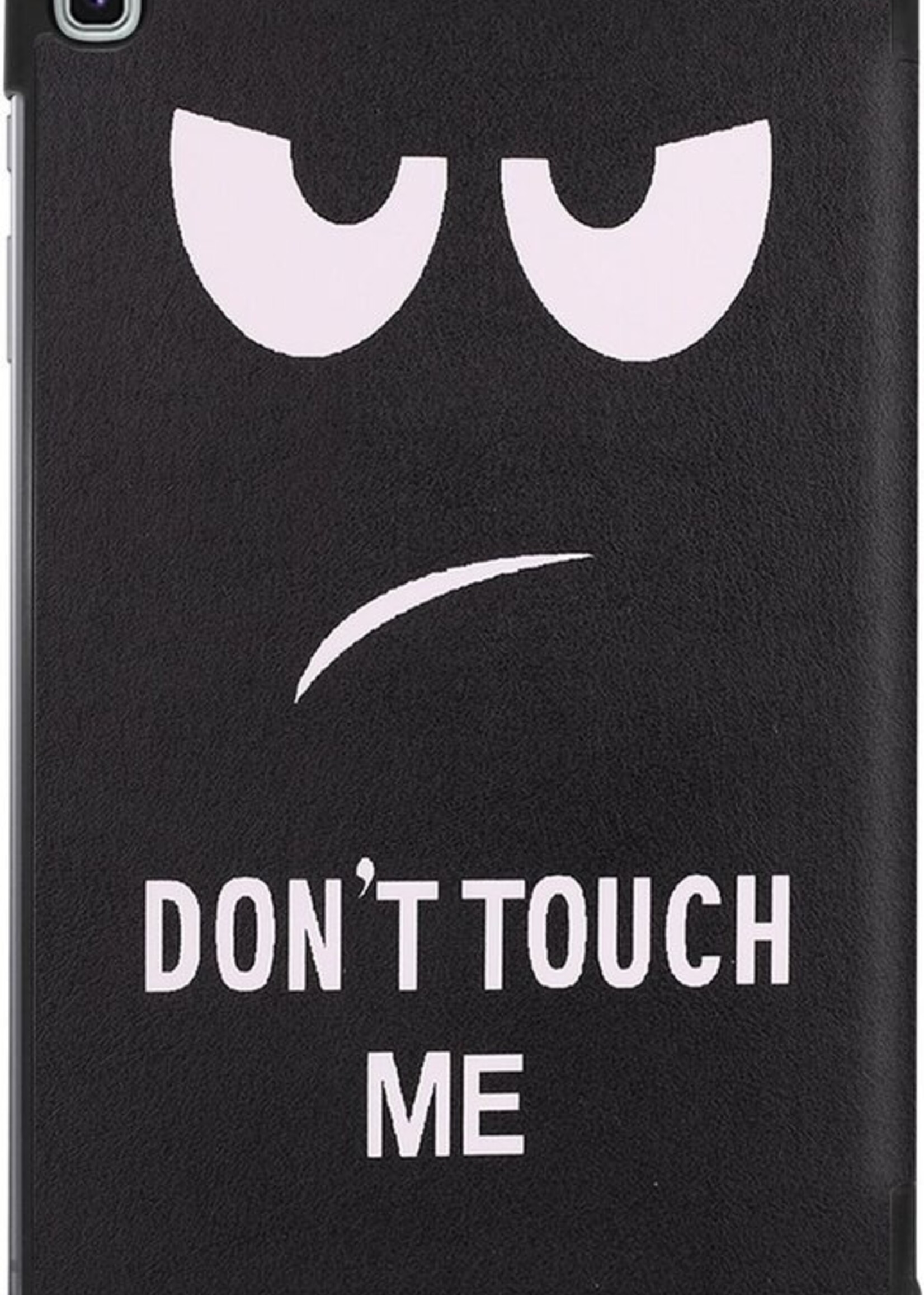 LUQ Hoes Geschikt voor Samsung Galaxy Tab S6 Lite Hoes Luxe Hoesje Book Case - Hoesje Geschikt voor Samsung Tab S6 Lite Hoes Cover - Don't Touch Me