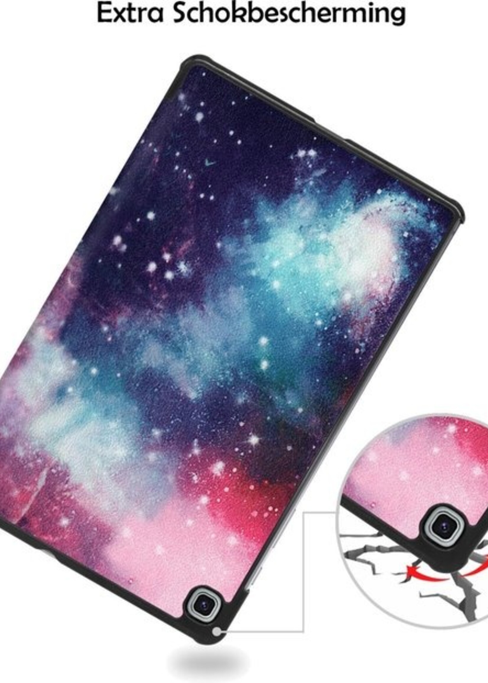 LUQ Hoes Geschikt voor Samsung Galaxy Tab S6 Lite Hoes Luxe Hoesje Book Case - Hoesje Geschikt voor Samsung Tab S6 Lite Hoes Cover - Galaxy