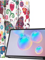 LUQ LUQ Samsung Galaxy Tab S6 Lite Hoesje Book Case - Vlinders