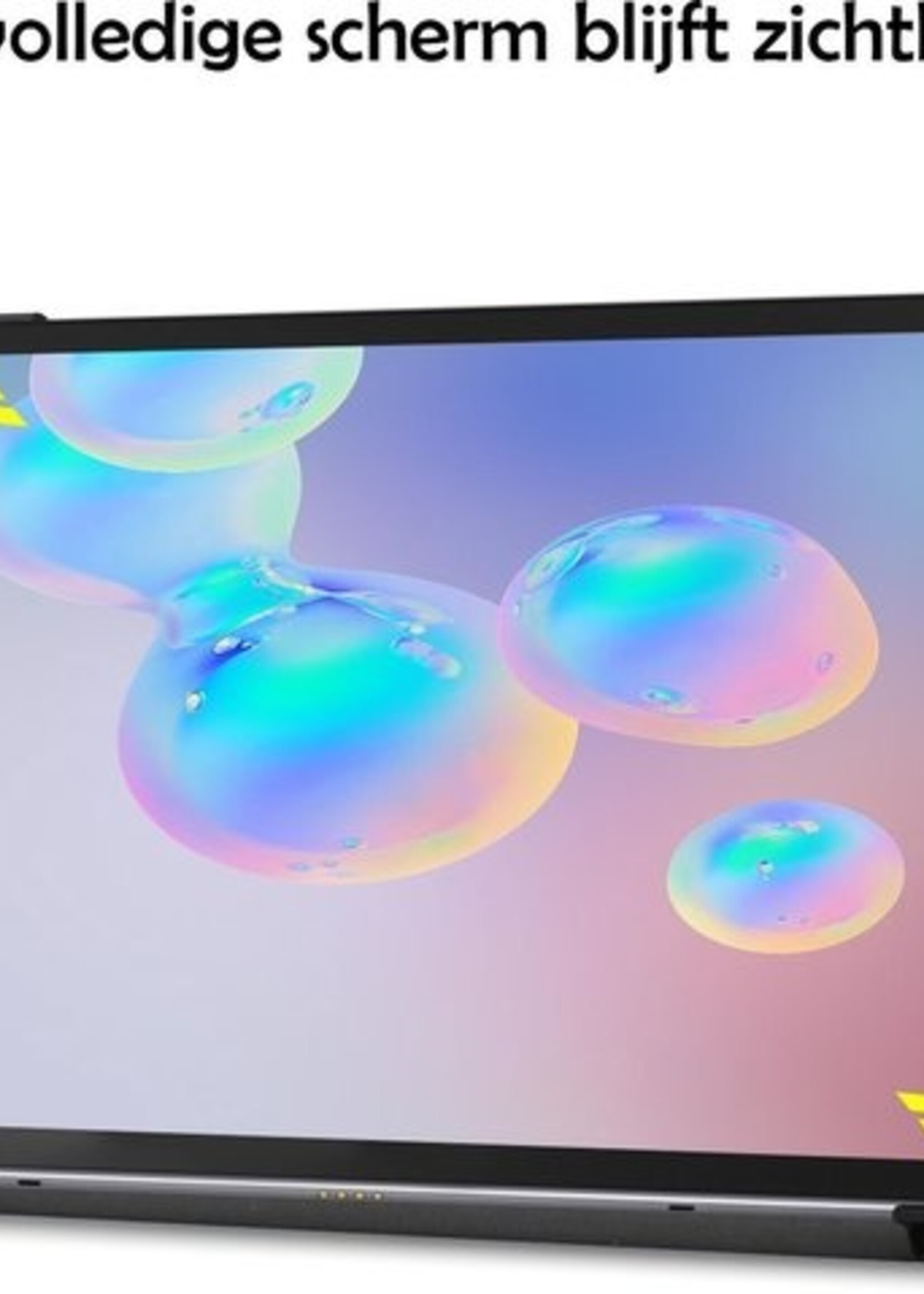 LUQ Hoes Geschikt voor Samsung Galaxy Tab S6 Lite Hoes Luxe Hoesje Book Case - Hoesje Geschikt voor Samsung Tab S6 Lite Hoes Cover - Vlinders