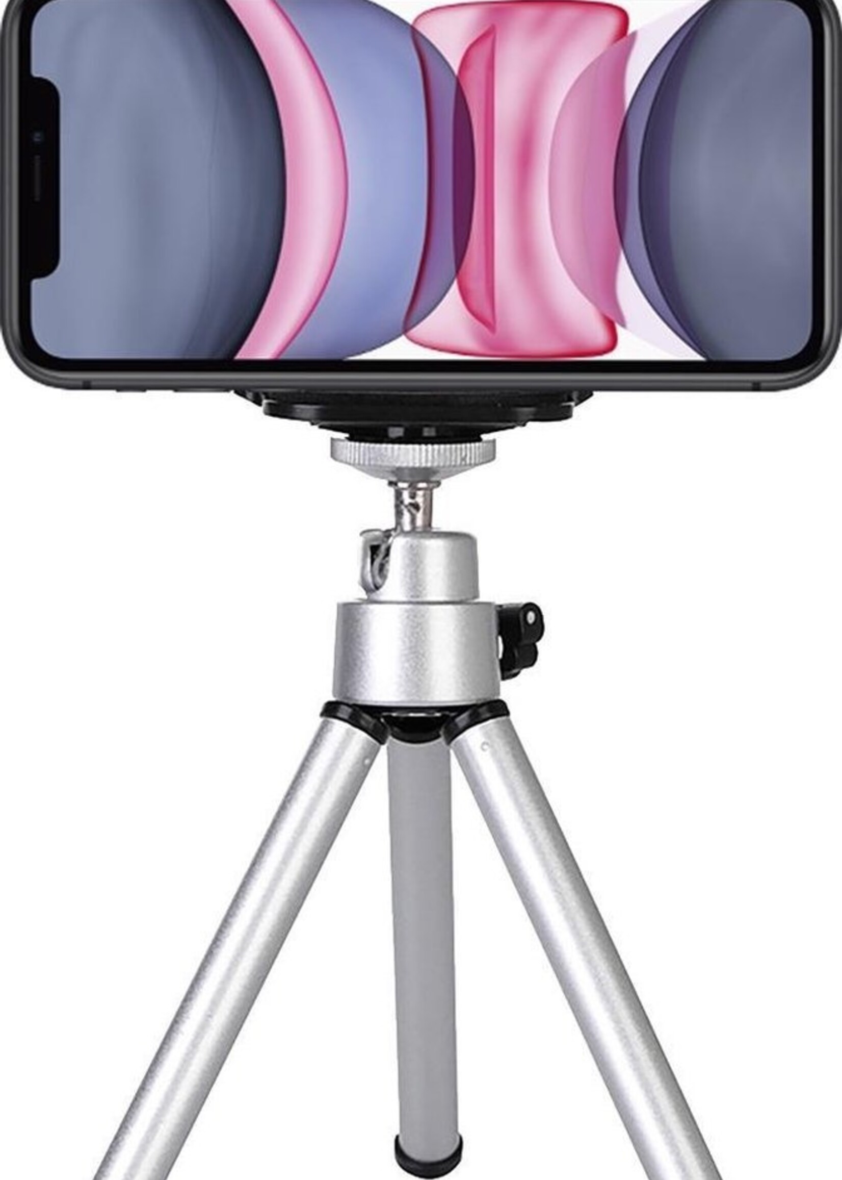 LUQ Mini Statief Smartphone Tripod Camera Telefoon Houder - Zilver