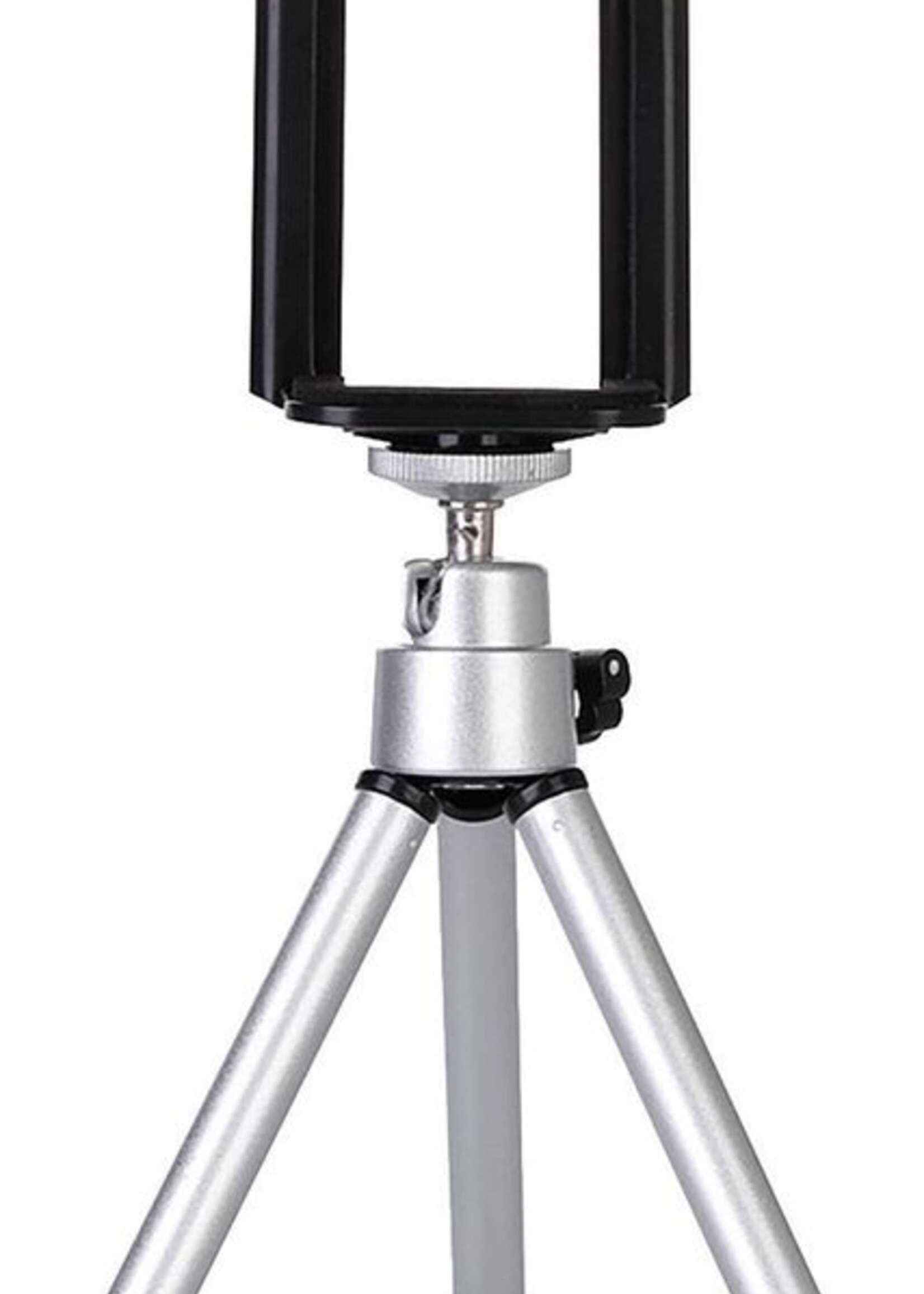 LUQ Mini Statief Smartphone Tripod Telefoon Houder - Zilver - 2 Stuks
