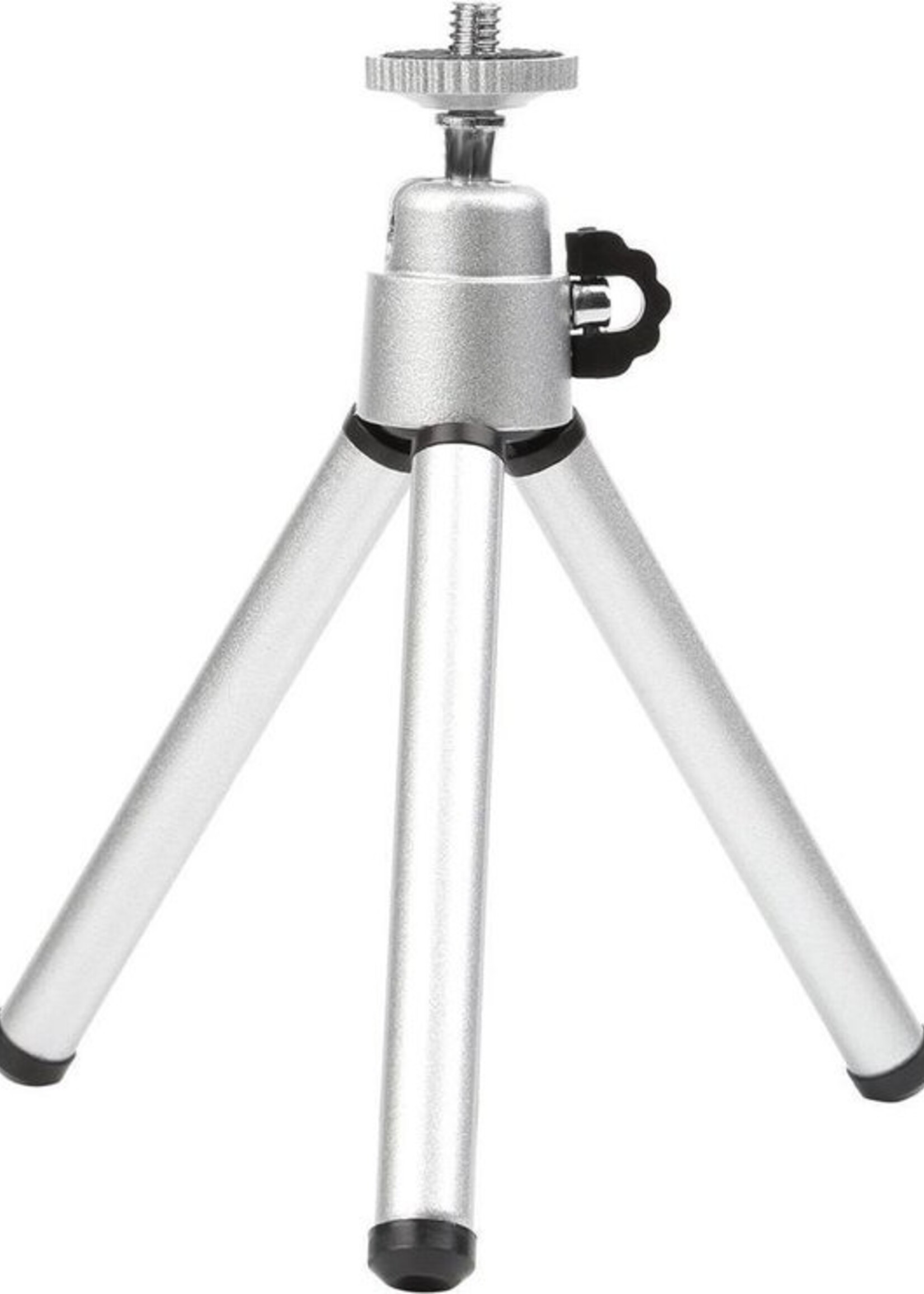 LUQ Mini Statief Smartphone Tripod Telefoon Houder - Zilver - 2 Stuks