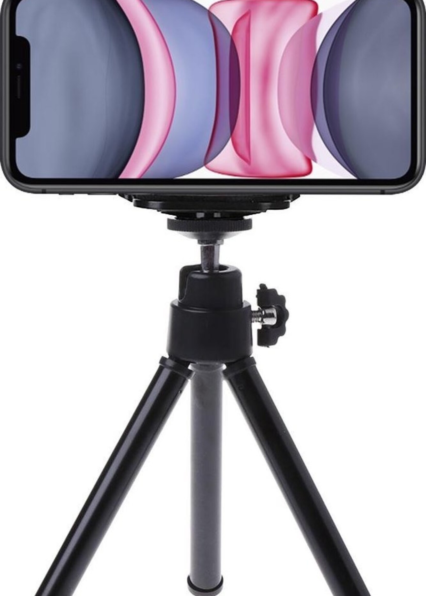 LUQ Mini Statief Smartphone Tripod Camera Telefoon Houder - Zwart