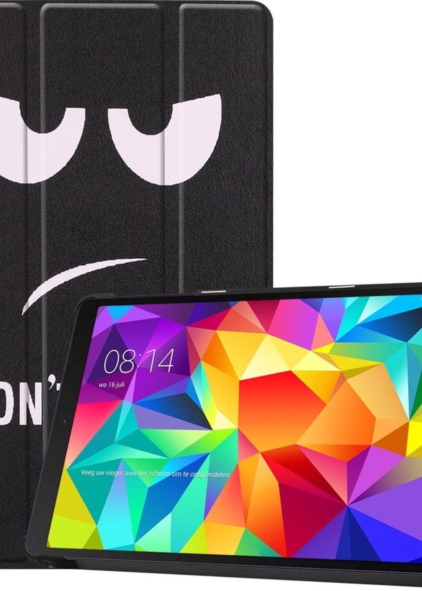 LUQ Hoes Geschikt voor Samsung Galaxy Tab A 10.1 2019 Hoes Luxe Hoesje Book Case - Hoesje Geschikt voor Samsung Tab A 10.1 2019 Hoes Cover - Don't Touch Me