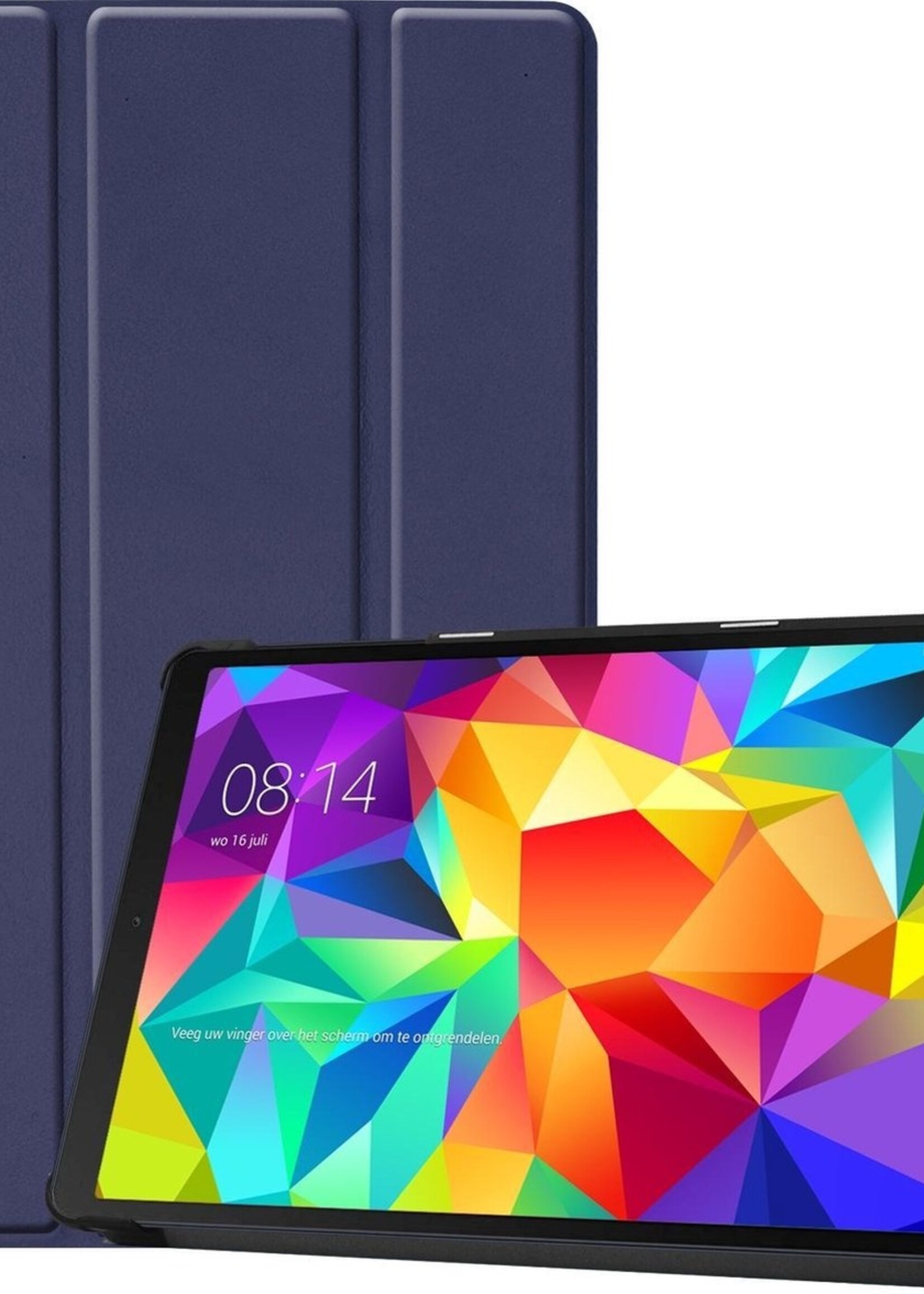 LUQ Hoes Geschikt voor Samsung Galaxy Tab A 10.1 2019 Hoes Luxe Hoesje Book Case - Hoesje Geschikt voor Samsung Tab A 10.1 2019 Hoes Cover - Donkerblauw