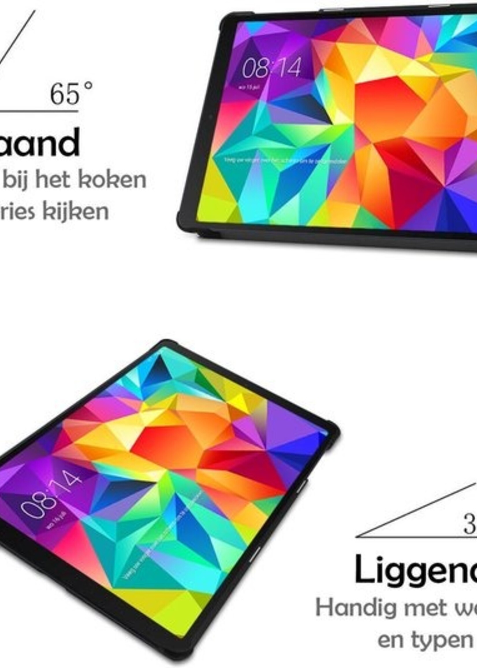 LUQ Hoes Geschikt voor Samsung Galaxy Tab A 10.1 2019 Hoes Luxe Hoesje Book Case - Hoesje Geschikt voor Samsung Tab A 10.1 2019 Hoes Cover - Donkerblauw