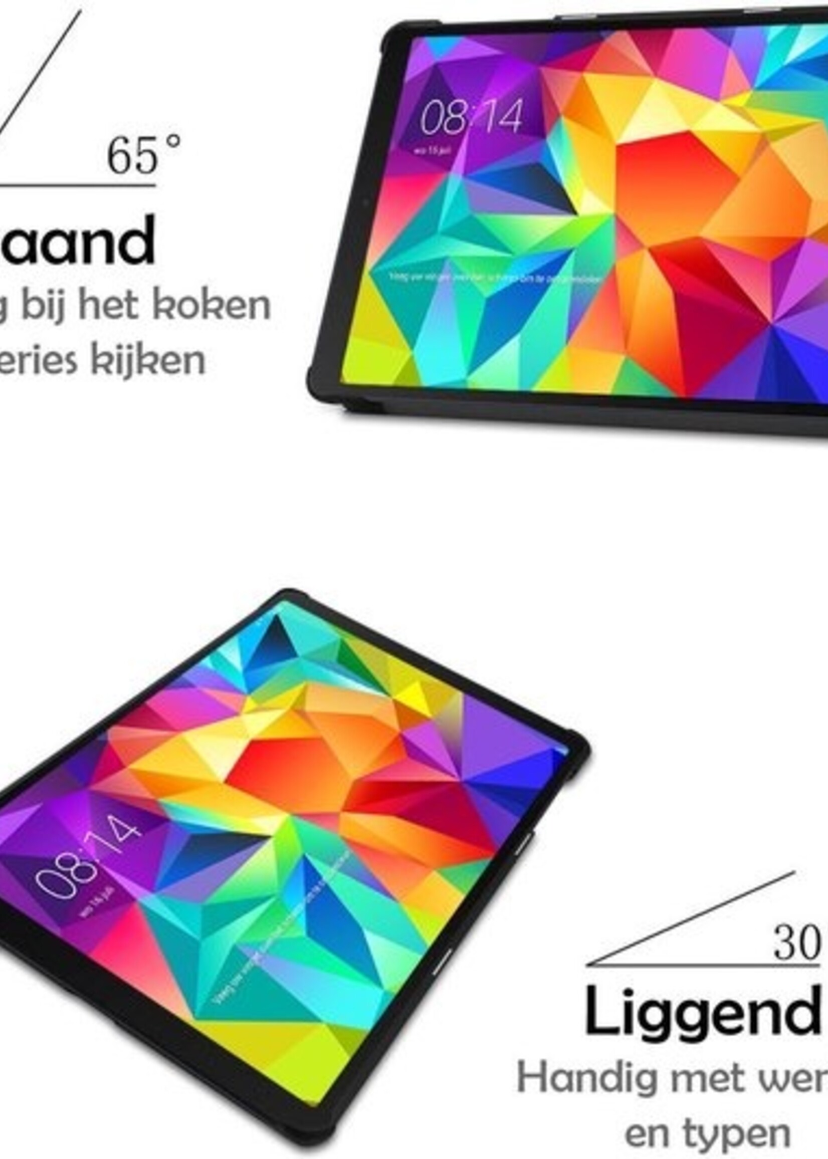LUQ Hoes Geschikt voor Samsung Galaxy Tab A 10.1 2019 Hoes Luxe Hoesje Book Case - Hoesje Geschikt voor Samsung Tab A 10.1 2019 Hoes Cover - Donkerrood
