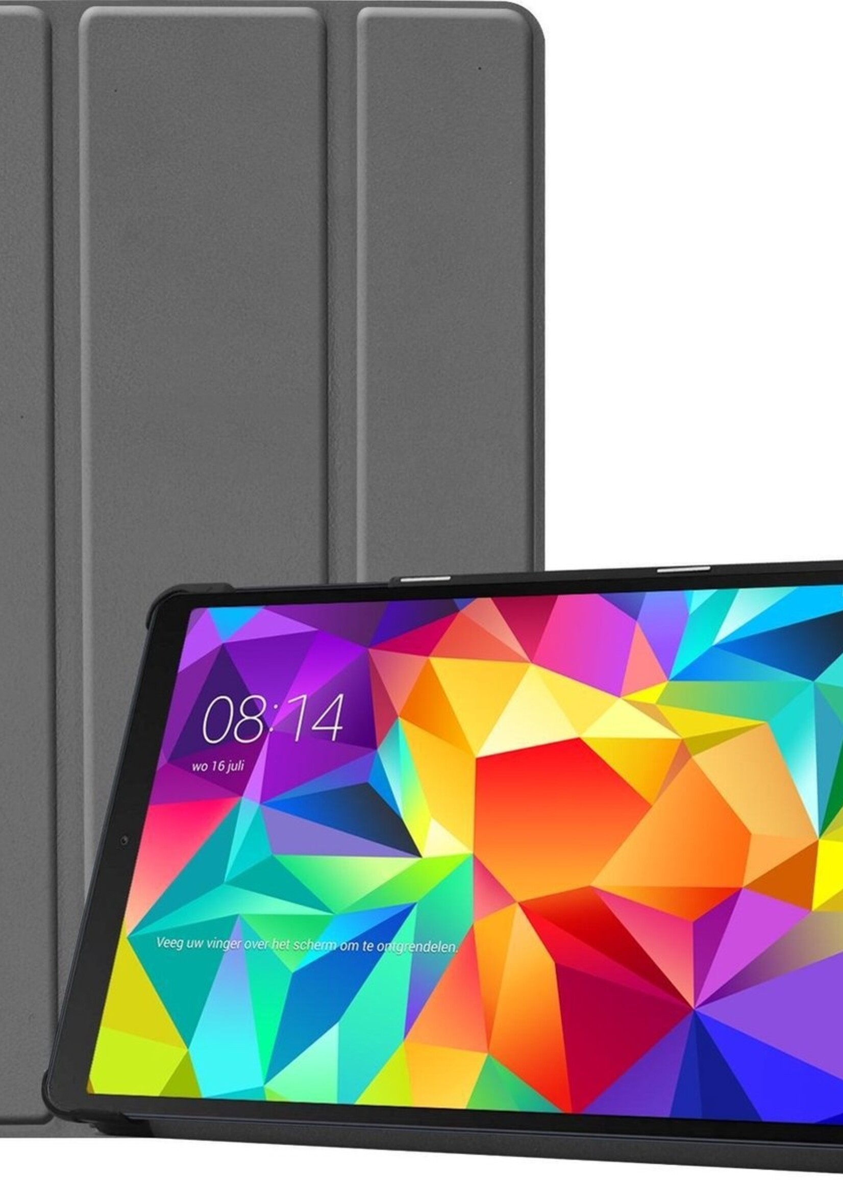 LUQ Hoes Geschikt voor Samsung Galaxy Tab A 10.1 2019 Hoes Luxe Hoesje Book Case - Hoesje Geschikt voor Samsung Tab A 10.1 2019 Hoes Cover - Grijs