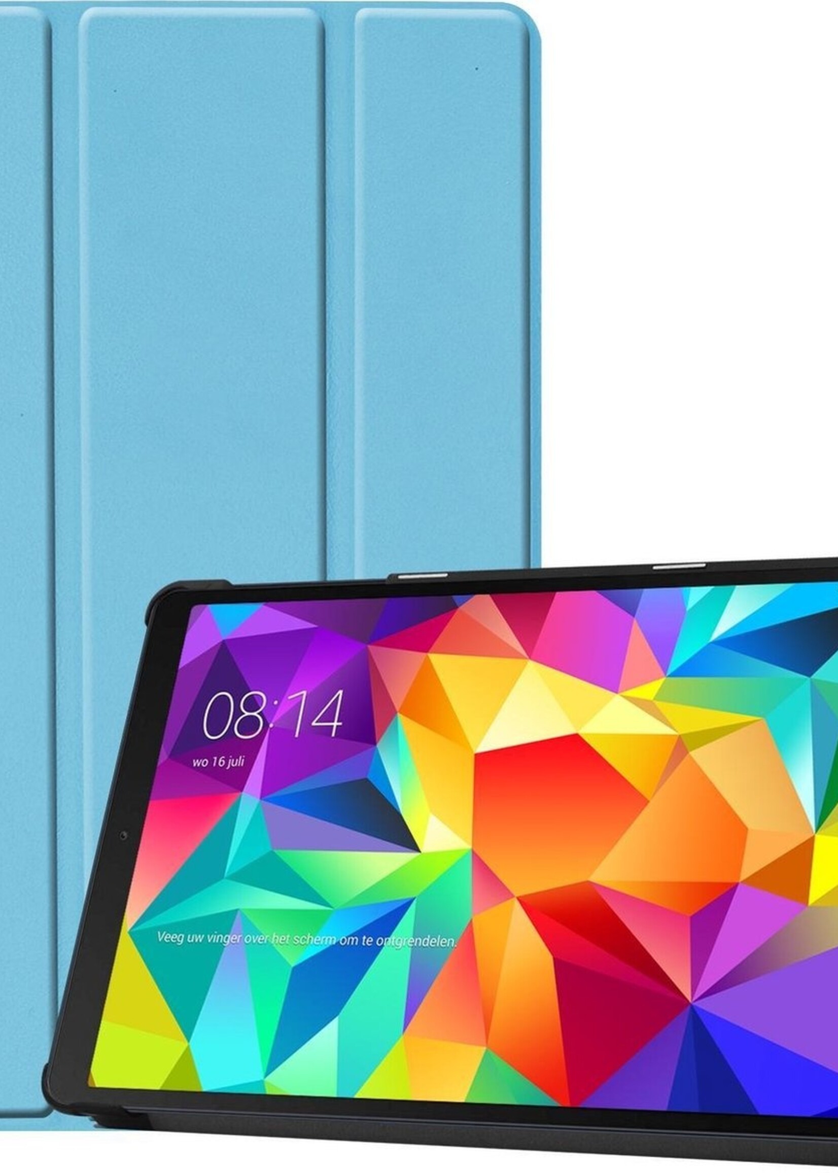 LUQ Hoes Geschikt voor Samsung Galaxy Tab A 10.1 2019 Hoes Luxe Hoesje Book Case - Hoesje Geschikt voor Samsung Tab A 10.1 2019 Hoes Cover - Lichtblauw