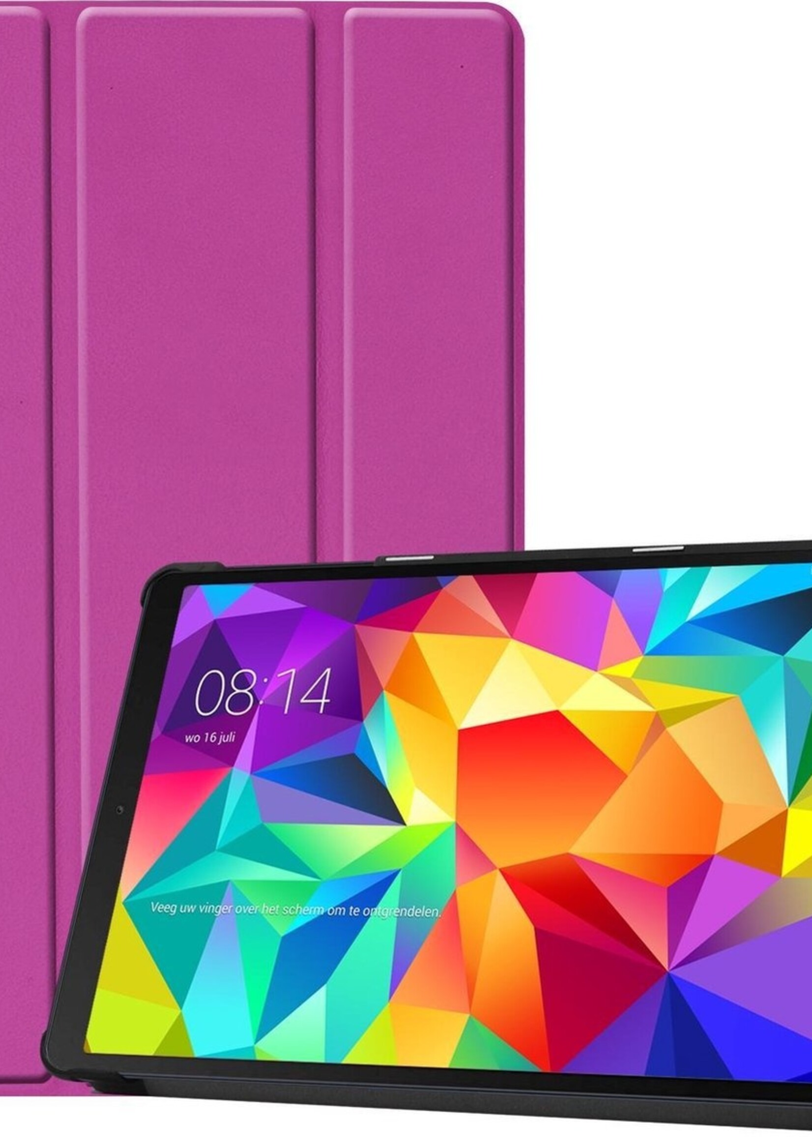 LUQ Hoes Geschikt voor Samsung Galaxy Tab A 10.1 2019 Hoes Luxe Hoesje Book Case - Hoesje Geschikt voor Samsung Tab A 10.1 2019 Hoes Cover - Paars