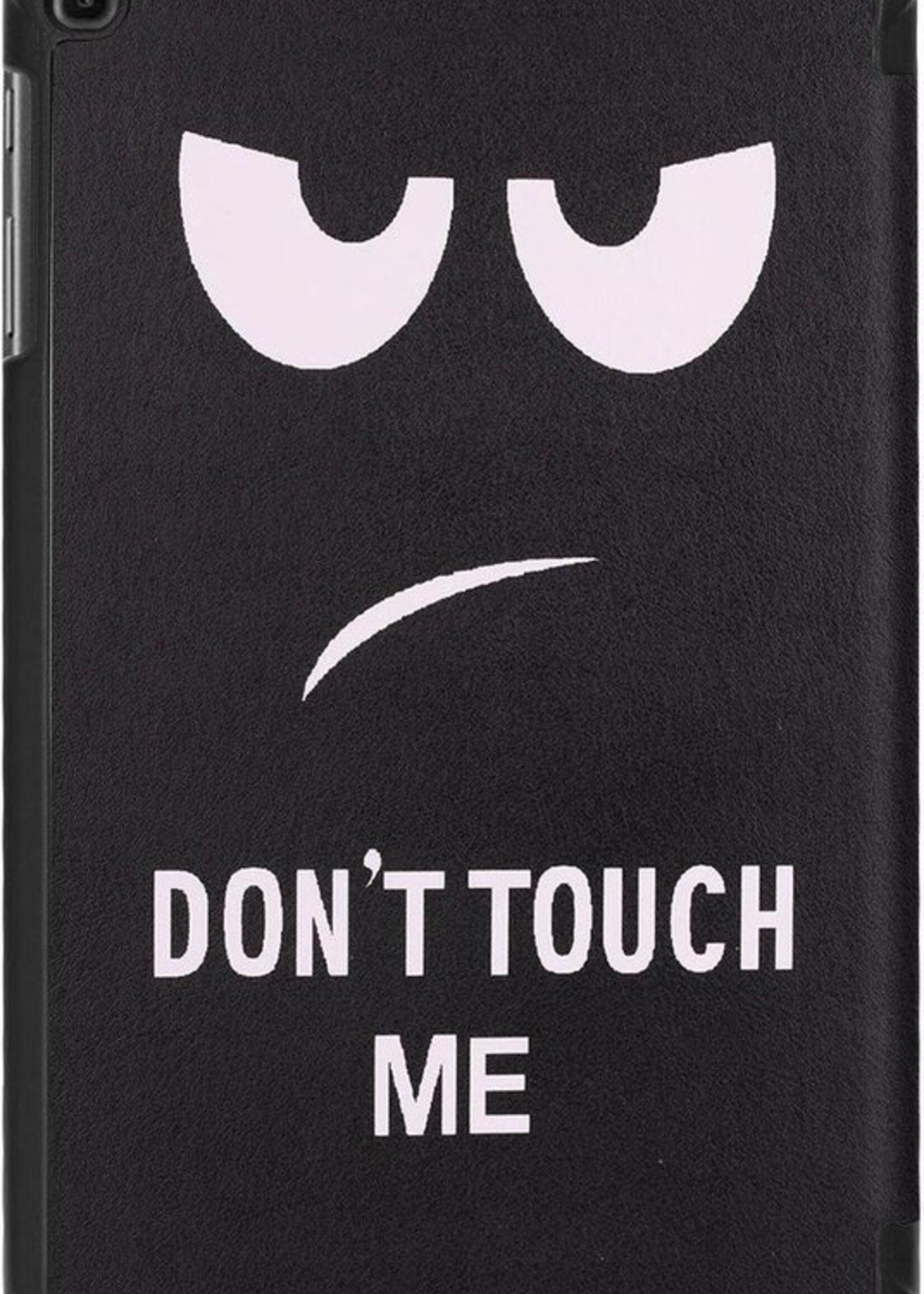 LUQ Hoes Geschikt voor Samsung Galaxy Tab A 10.1 2019 Hoes Luxe Hoesje Book Case Met Screenprotector - Hoesje Geschikt voor Samsung Tab A 10.1 2019 Hoes Cover - Don't Touch Me