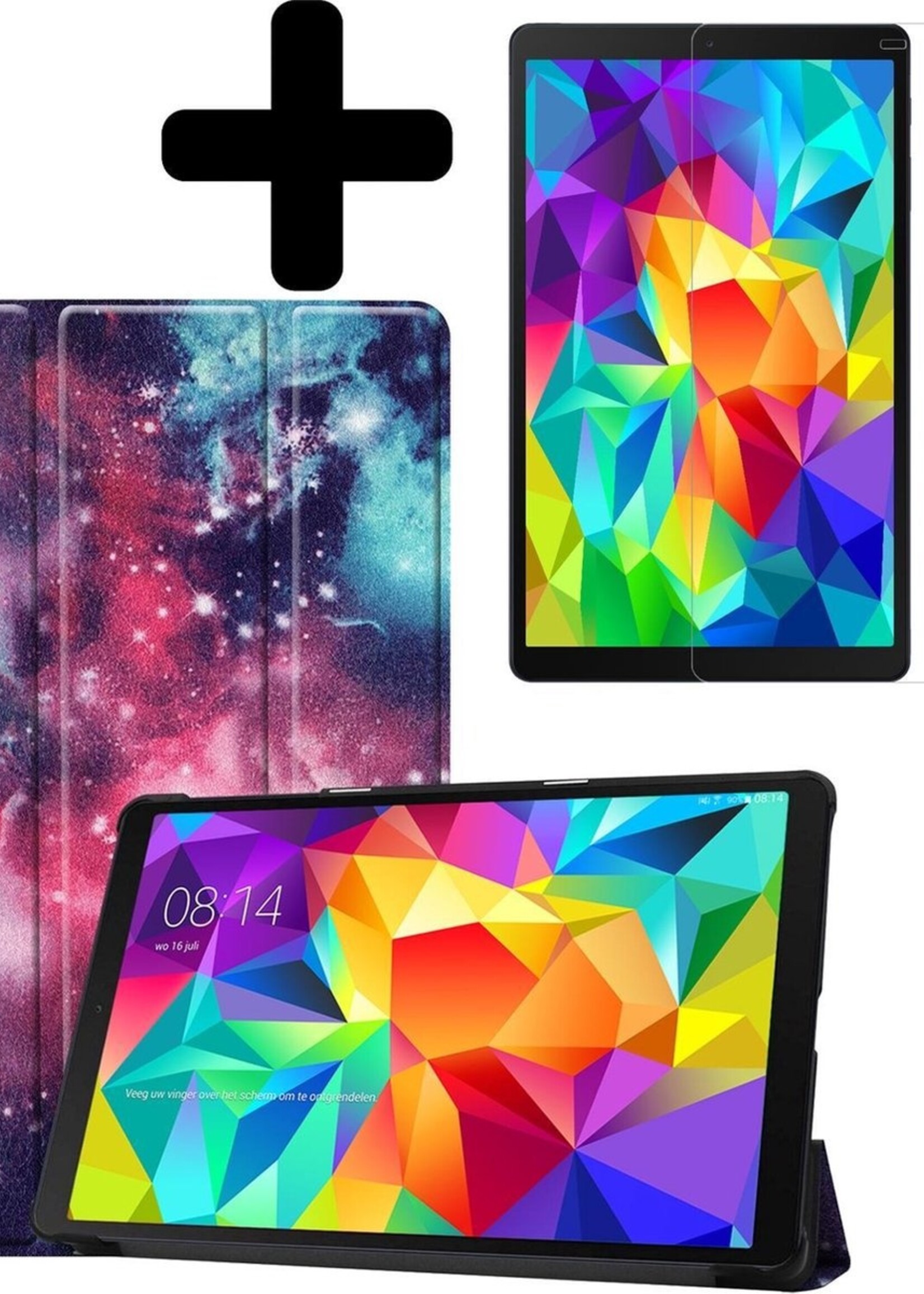 LUQ Hoes Geschikt voor Samsung Galaxy Tab A 10.1 2019 Hoes Luxe Hoesje Book Case Met Screenprotector - Hoesje Geschikt voor Samsung Tab A 10.1 2019 Hoes Cover - Galaxy