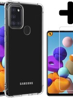 LUQ LUQ Samsung Galaxy A21s Hoesje met Screenprotector