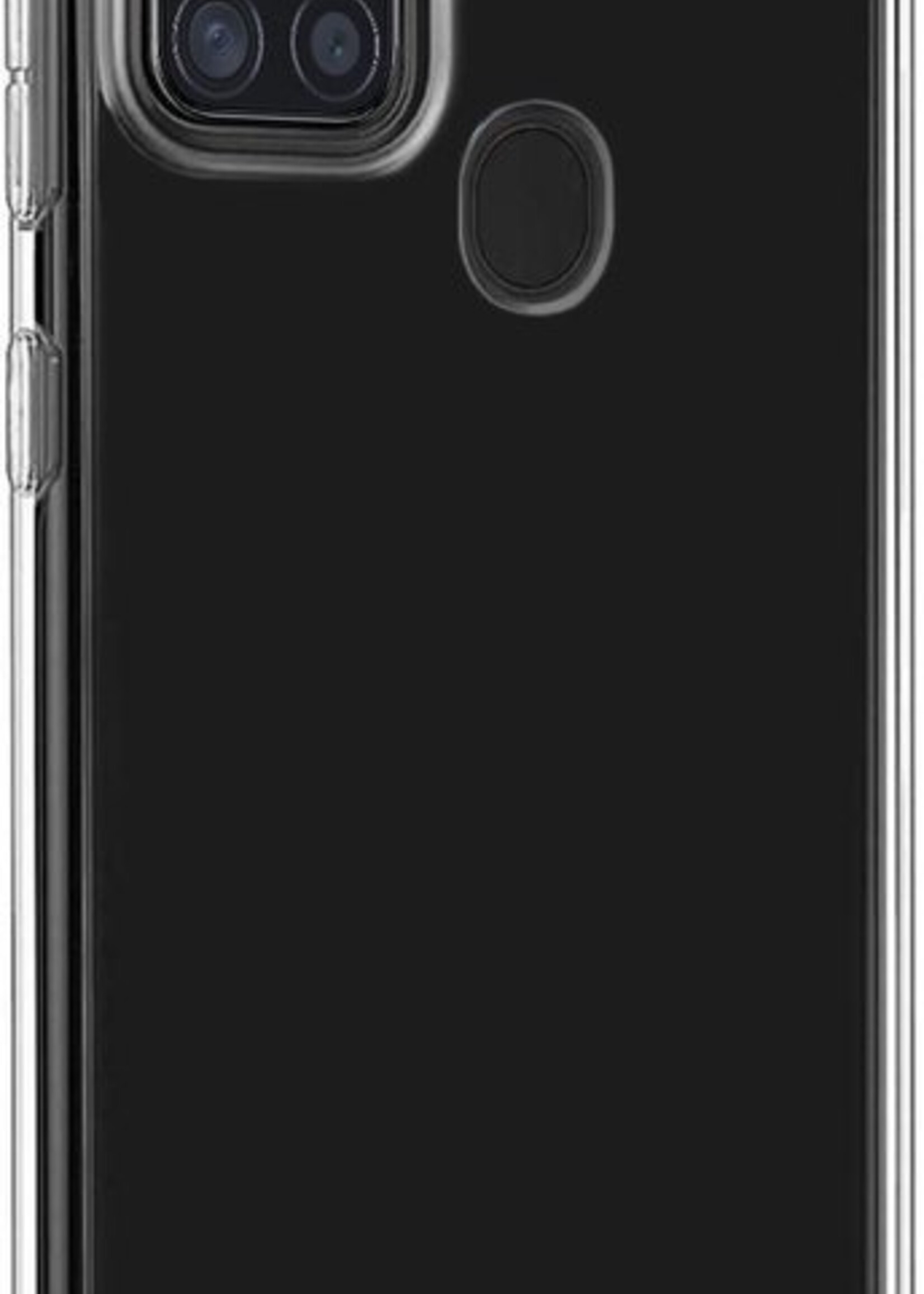 LUQ Hoesje Geschikt voor Samsung A21s Hoesje Shockproof Case Siliconen Met Screenprotector - Hoes Geschikt voor Samsung Galaxy A21s Hoes Cover Siliconen - Transparant