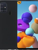 LUQ LUQ Samsung Galaxy A21s siliconen hoesje zwart