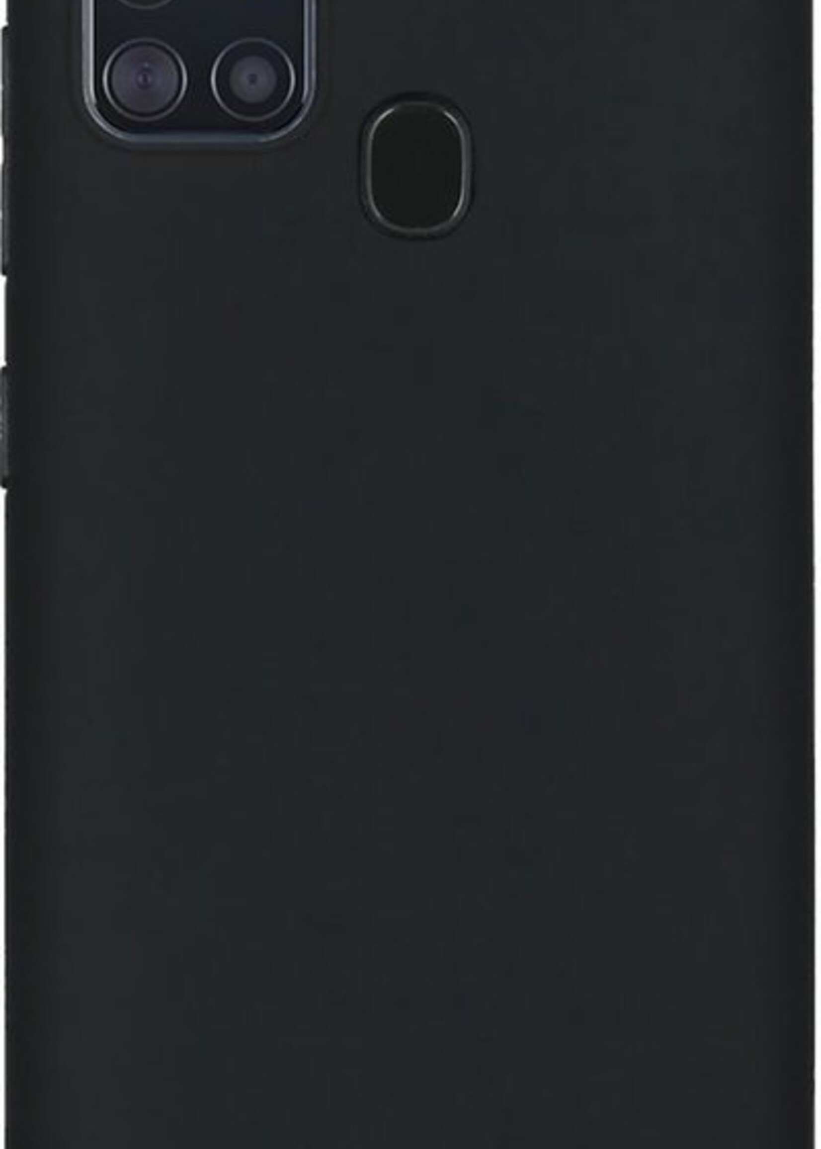 LUQ Hoesje Geschikt voor Samsung A21s Hoesje Siliconen Case - Hoes Geschikt voor Samsung Galaxy A21s Hoes Siliconen - Zwart - 2 Stuks