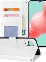 LUQ LUQ Samsung Galaxy A41 Hoesje Bookcase - Wit