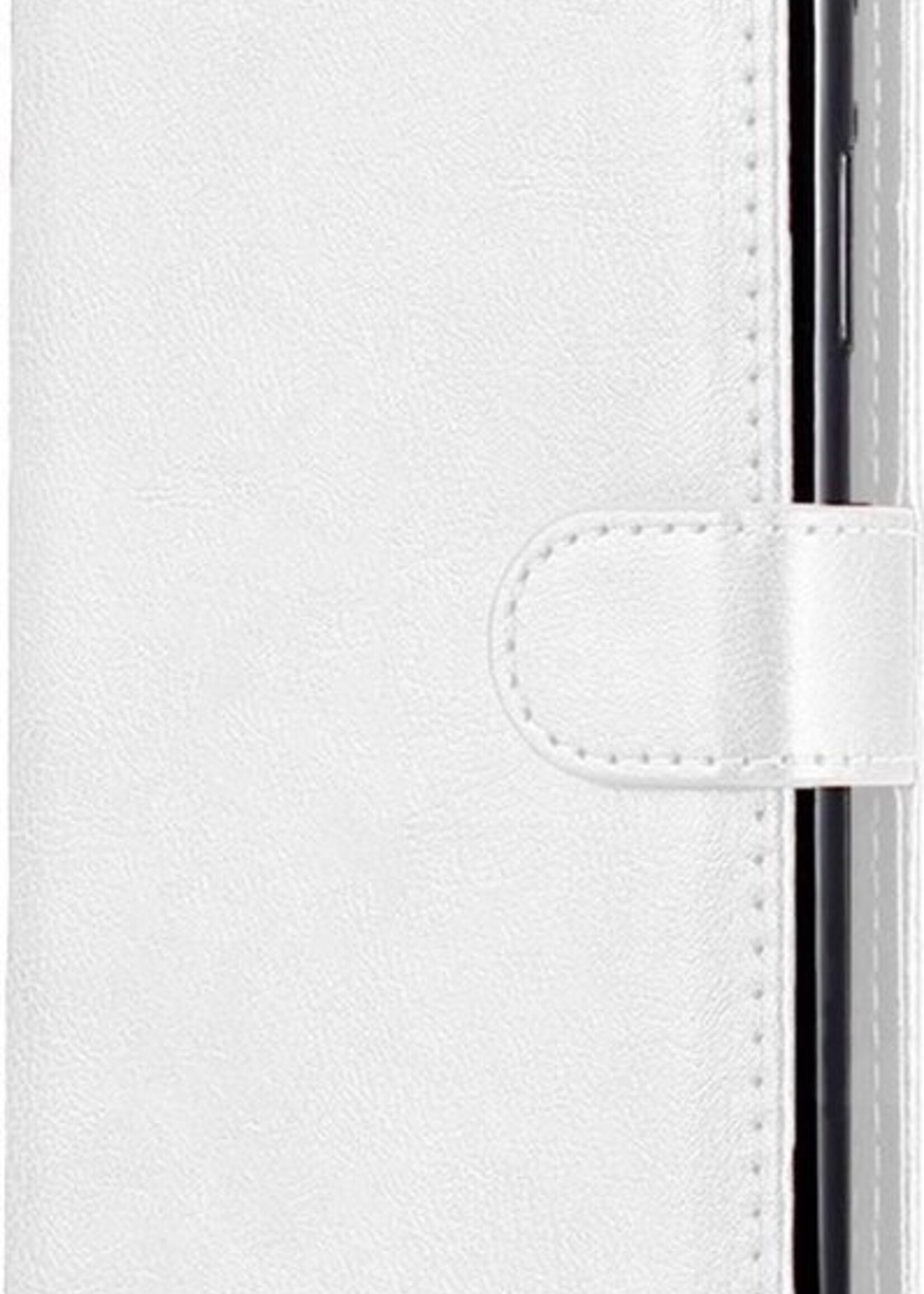 LUQ Hoesje Geschikt voor Samsung A41 Hoesje Book Case Hoes Wallet Cover - Hoes Geschikt voor Samsung Galaxy A41 Hoesje Bookcase Hoes - Wit