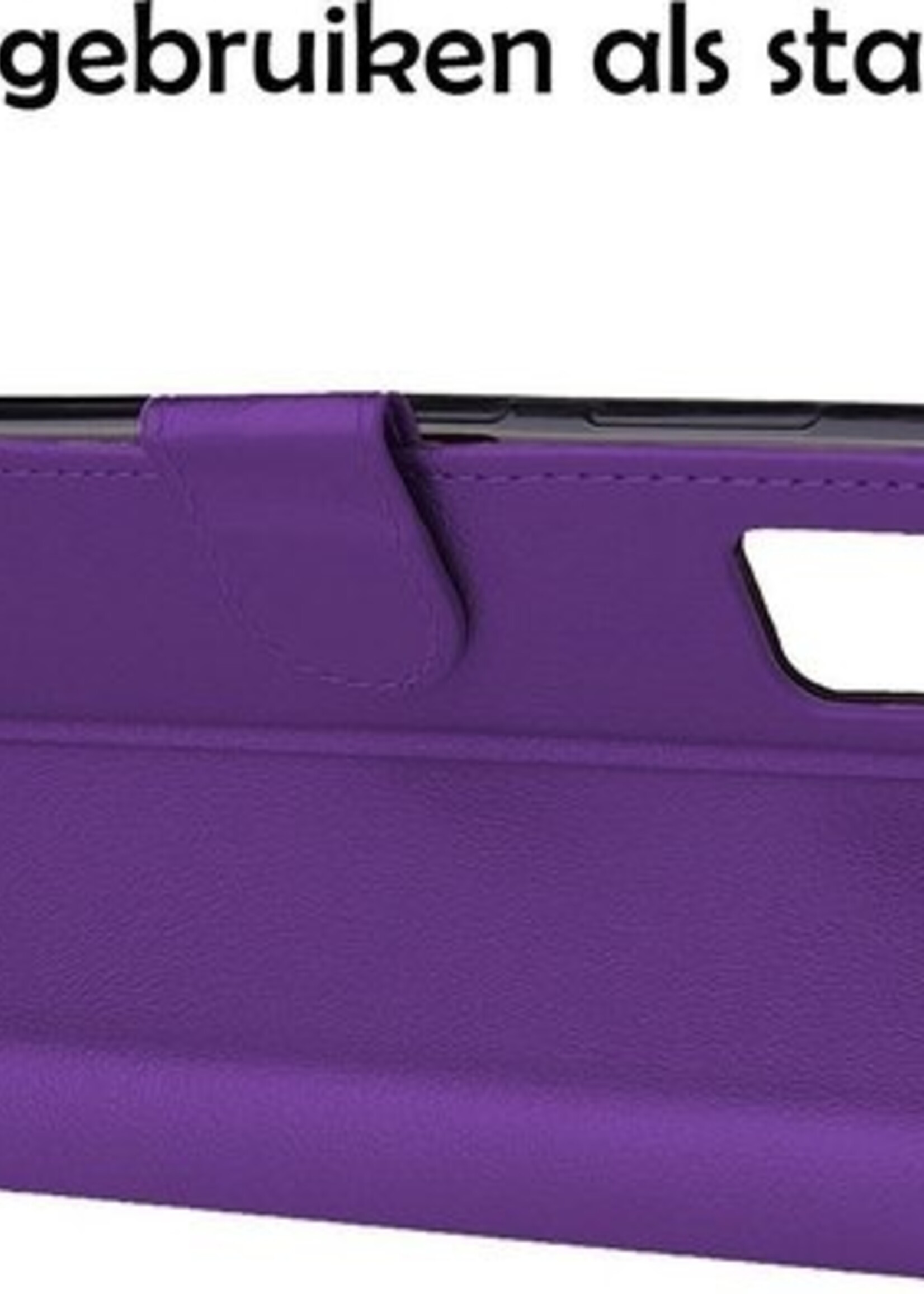 LUQ Hoesje Geschikt voor Samsung A41 Hoesje Book Case Hoes Wallet Cover - Hoes Geschikt voor Samsung Galaxy A41 Hoesje Bookcase Hoes - Paars