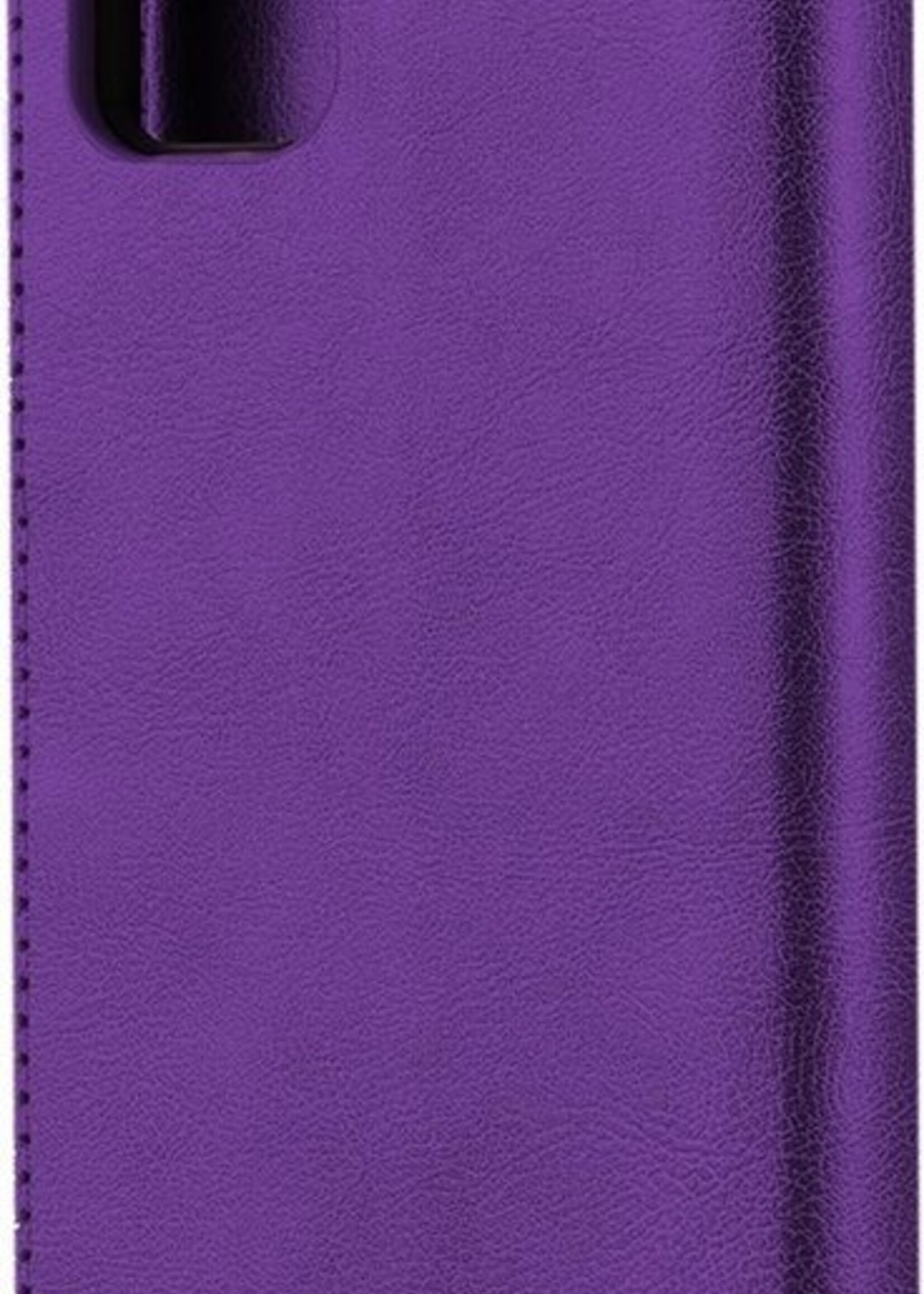 LUQ Hoesje Geschikt voor Samsung A41 Hoesje Book Case Hoes Wallet Cover - Hoes Geschikt voor Samsung Galaxy A41 Hoesje Bookcase Hoes - Paars