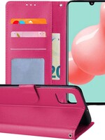 LUQ LUQ Samsung Galaxy A41 Hoesje Bookcase - Donkerroze