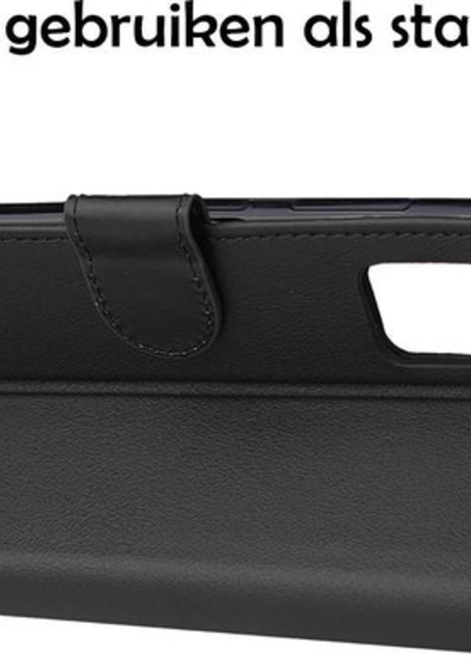 LUQ Hoesje Geschikt voor Samsung A51 Hoesje Book Case Hoes Wallet Cover - Hoes Geschikt voor Samsung Galaxy A51 Hoesje Bookcase Hoes - Zwart