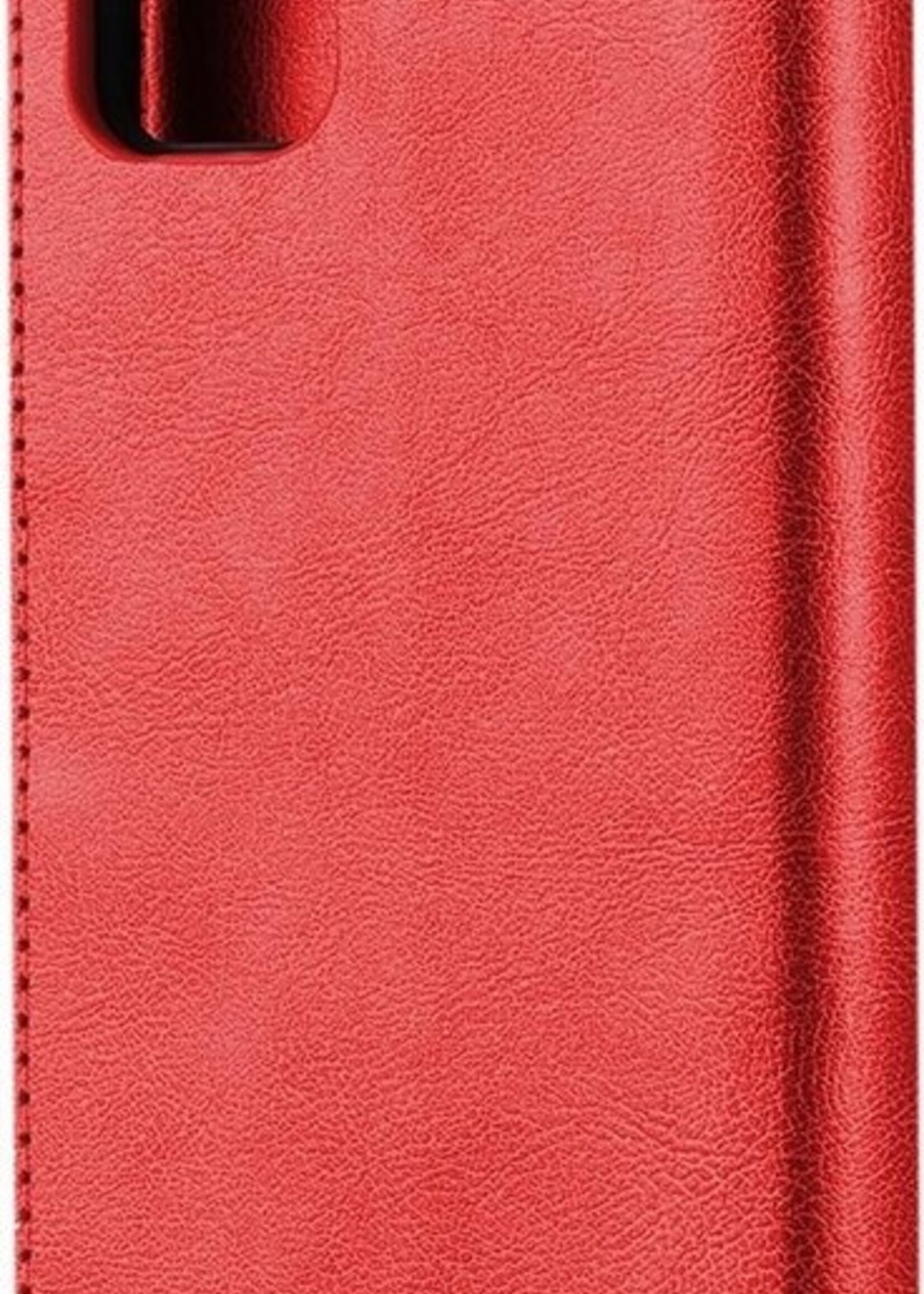 LUQ Hoesje Geschikt voor Samsung A51 Hoesje Book Case Hoes Wallet Cover - Hoes Geschikt voor Samsung Galaxy A51 Hoesje Bookcase Hoes - Rood