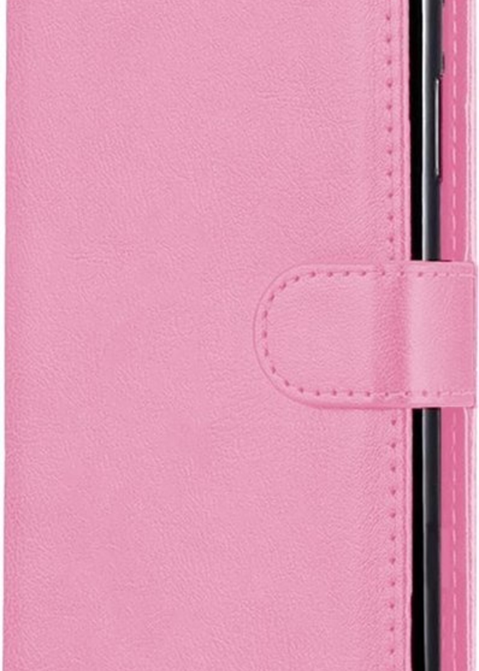 LUQ Hoesje Geschikt voor Samsung A51 Hoesje Book Case Hoes Wallet Cover - Hoes Geschikt voor Samsung Galaxy A51 Hoesje Bookcase Hoes - Lichtroze