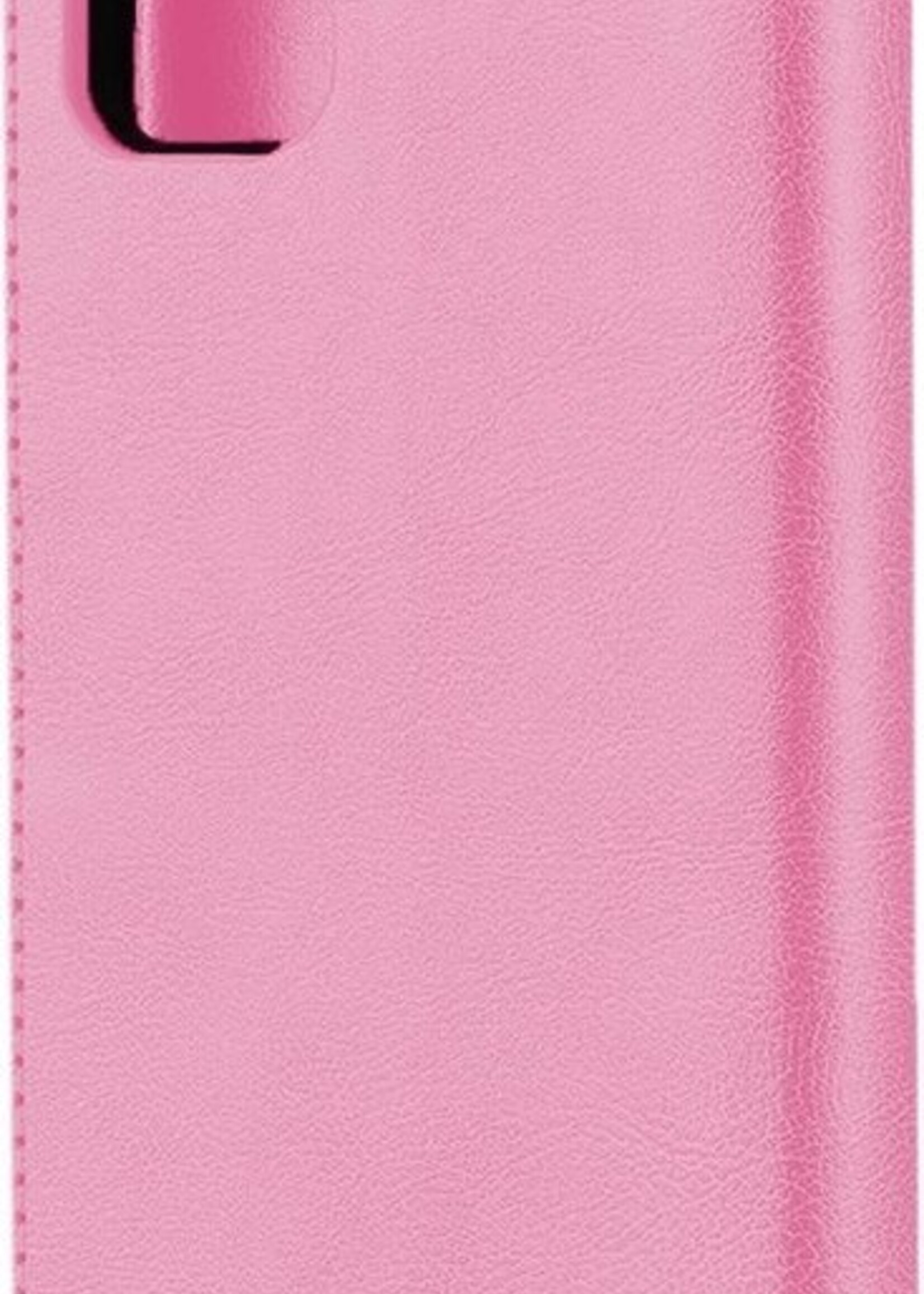 LUQ Hoesje Geschikt voor Samsung A51 Hoesje Book Case Hoes Wallet Cover - Hoes Geschikt voor Samsung Galaxy A51 Hoesje Bookcase Hoes - Lichtroze