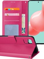 LUQ LUQ Samsung Galaxy A51 Hoesje Bookcase - Donkerroze