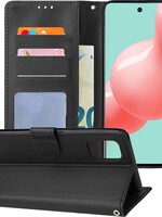 LUQ LUQ Samsung Galaxy A71 Hoesje Bookcase - Zwart