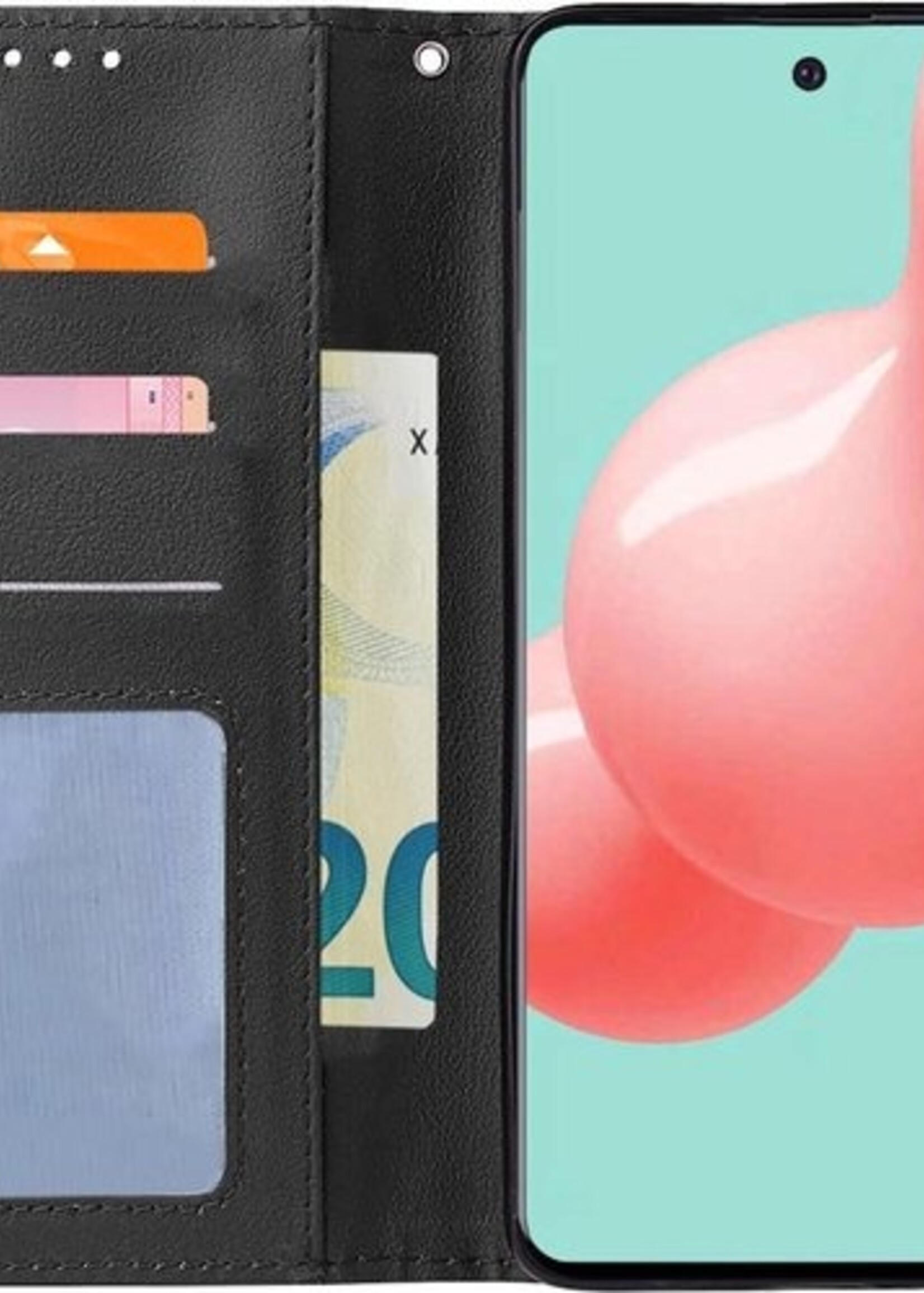 LUQ Hoesje Geschikt voor Samsung A71 Hoesje Book Case Hoes Wallet Cover - Hoes Geschikt voor Samsung Galaxy A71 Hoesje Bookcase Hoes - Zwart