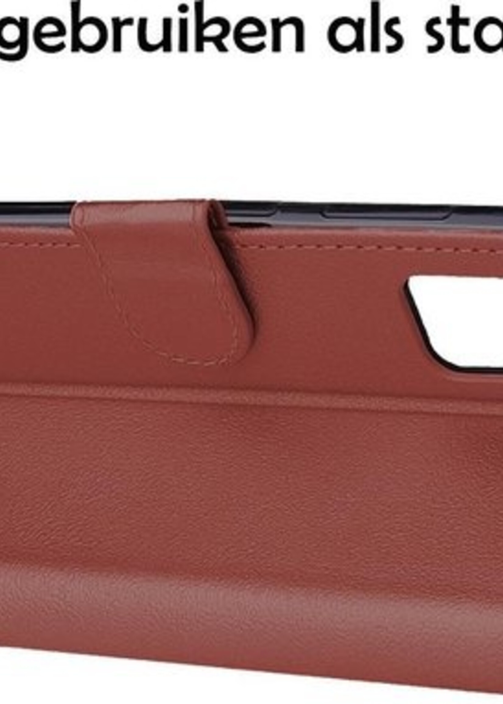 LUQ Hoesje Geschikt voor Samsung A71 Hoesje Book Case Hoes Wallet Cover - Hoes Geschikt voor Samsung Galaxy A71 Hoesje Bookcase Hoes - Bruin