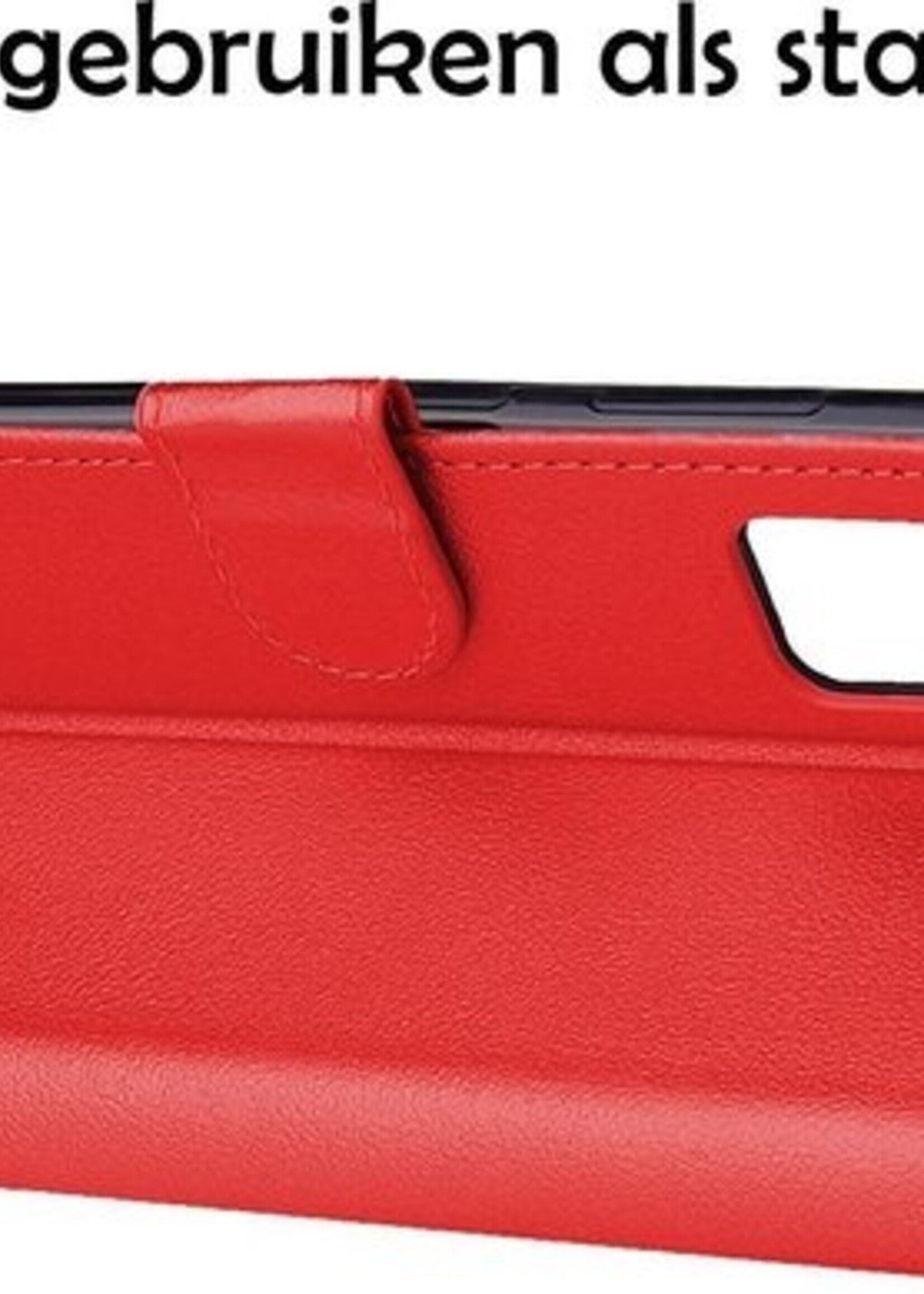 LUQ Hoesje Geschikt voor Samsung A71 Hoesje Book Case Hoes Wallet Cover - Hoes Geschikt voor Samsung Galaxy A71 Hoesje Bookcase Hoes - Rood
