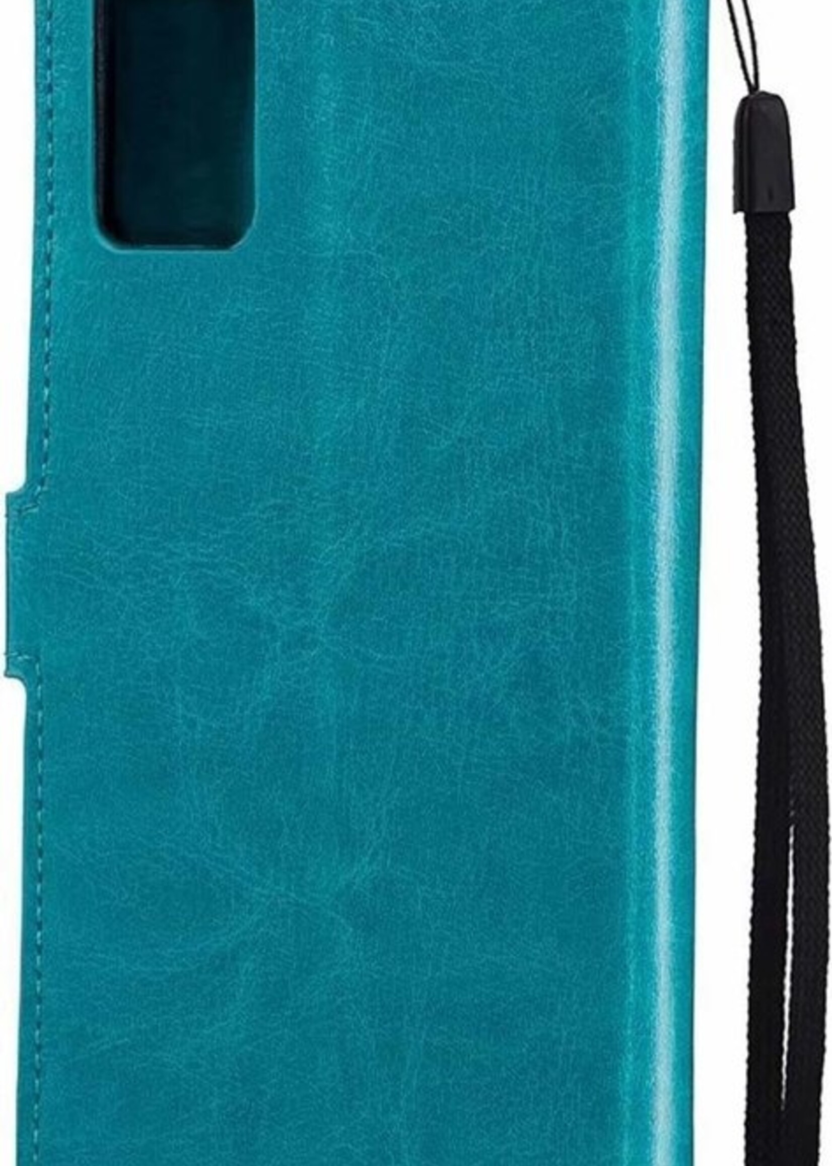 LUQ Hoesje Geschikt voor Samsung A71 Hoesje Book Case Hoes Wallet Cover - Hoes Geschikt voor Samsung Galaxy A71 Hoesje Bookcase Hoes - Turquoise