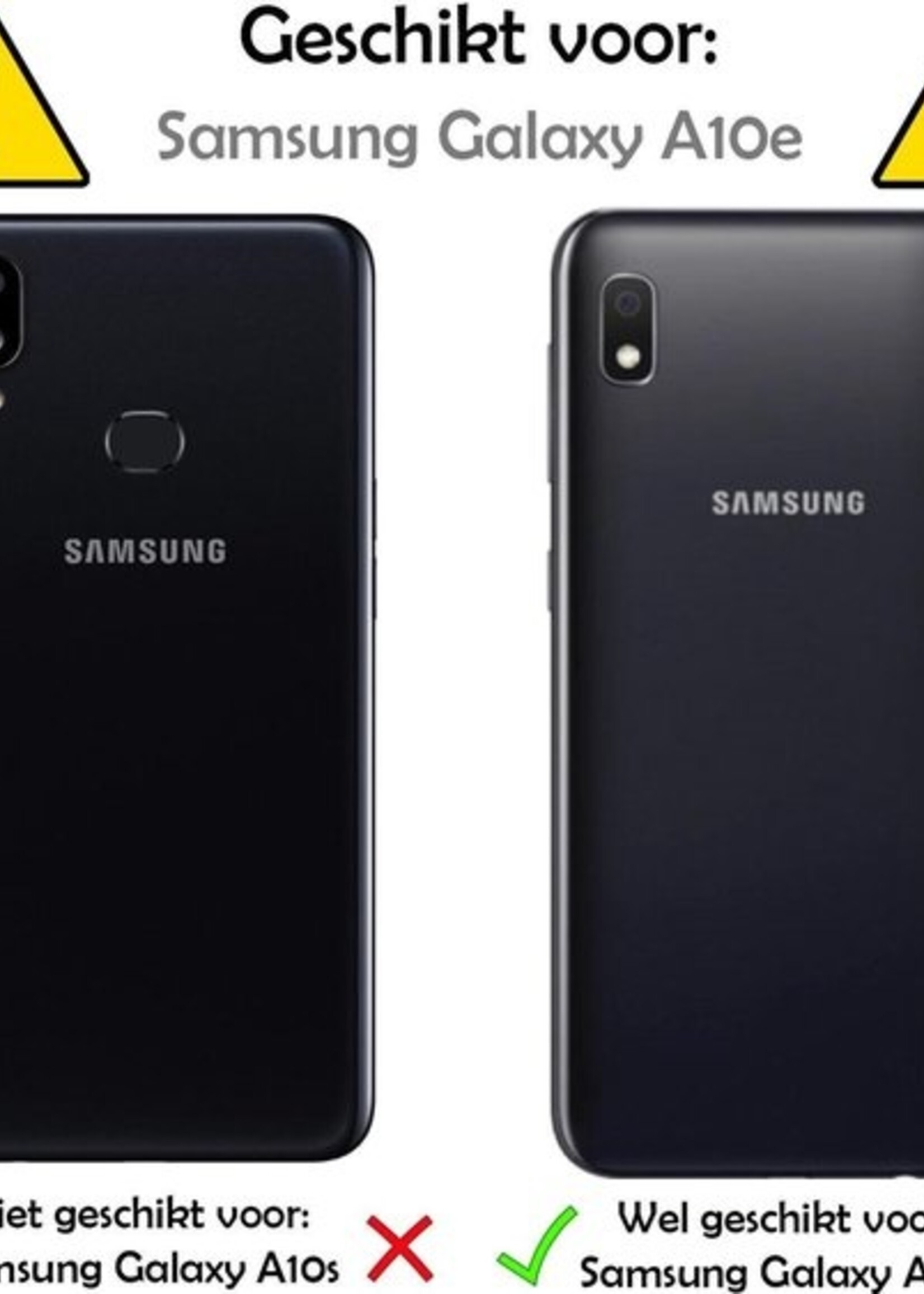 LUQ Hoesje Geschikt voor Samsung A10e Hoesje Shockproof Case Siliconen - Hoes Geschikt voor Samsung Galaxy A10e Hoes Cover Siliconen - Transparant