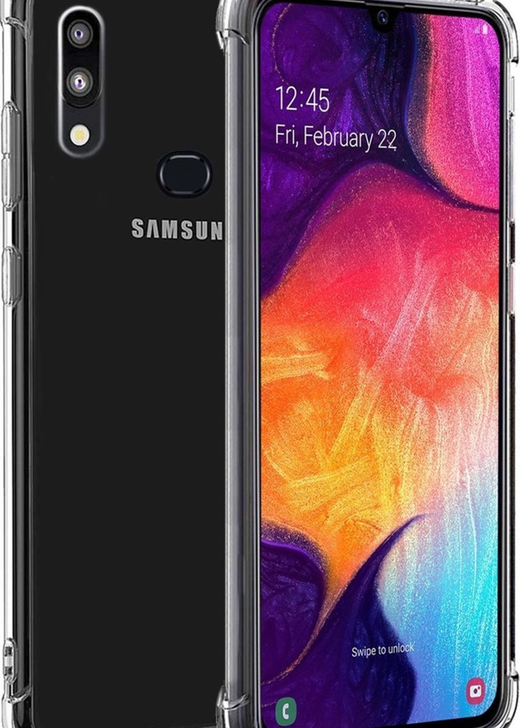 LUQ Hoesje Geschikt voor Samsung A10s Hoesje Shockproof Case Siliconen - Hoes Geschikt voor Samsung Galaxy A10s Hoes Cover Siliconen - Transparant