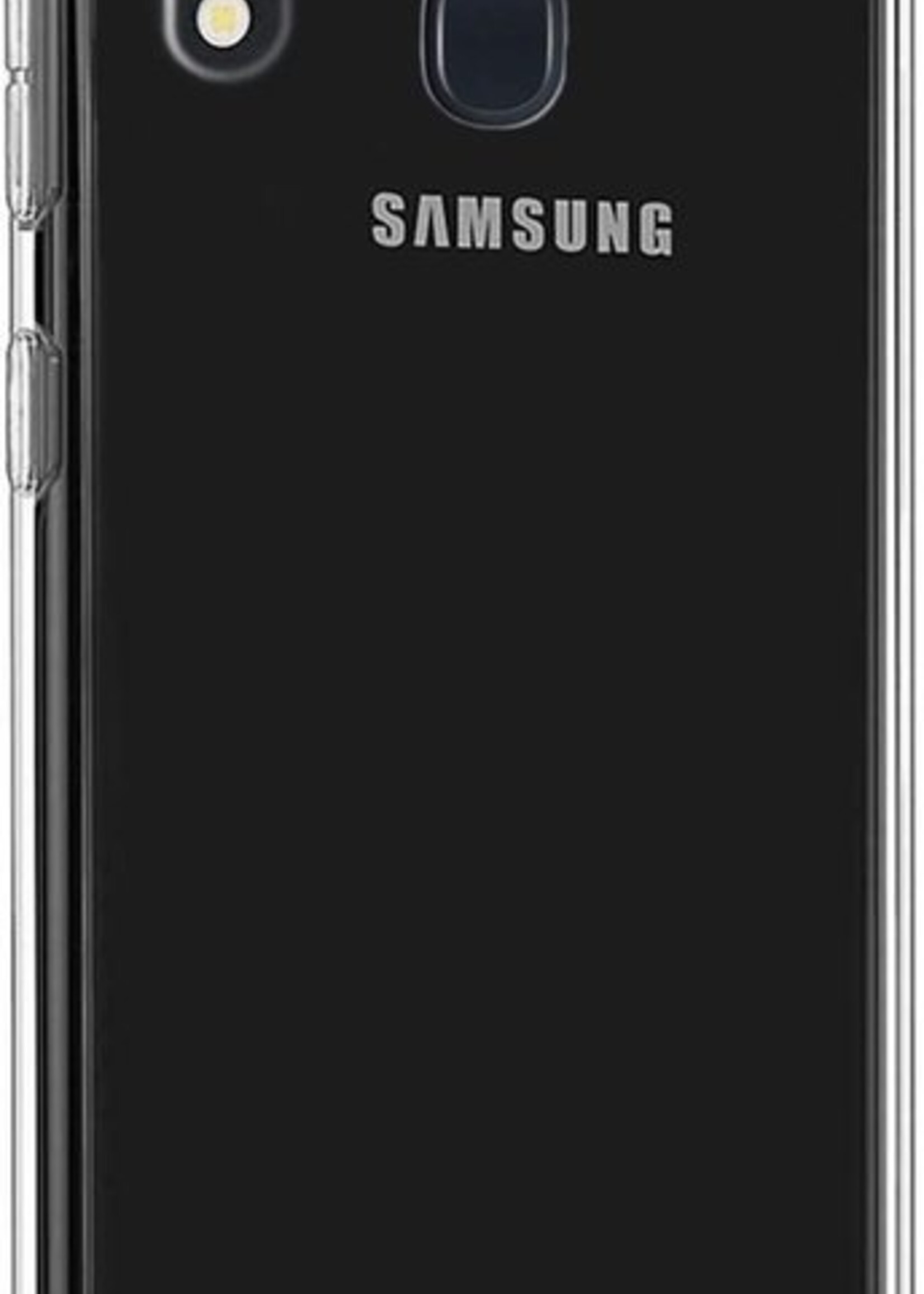 LUQ Hoesje Geschikt voor Samsung A20 Hoesje Shockproof Case Siliconen - Hoes Geschikt voor Samsung Galaxy A20 Hoes Cover Siliconen - Transparant