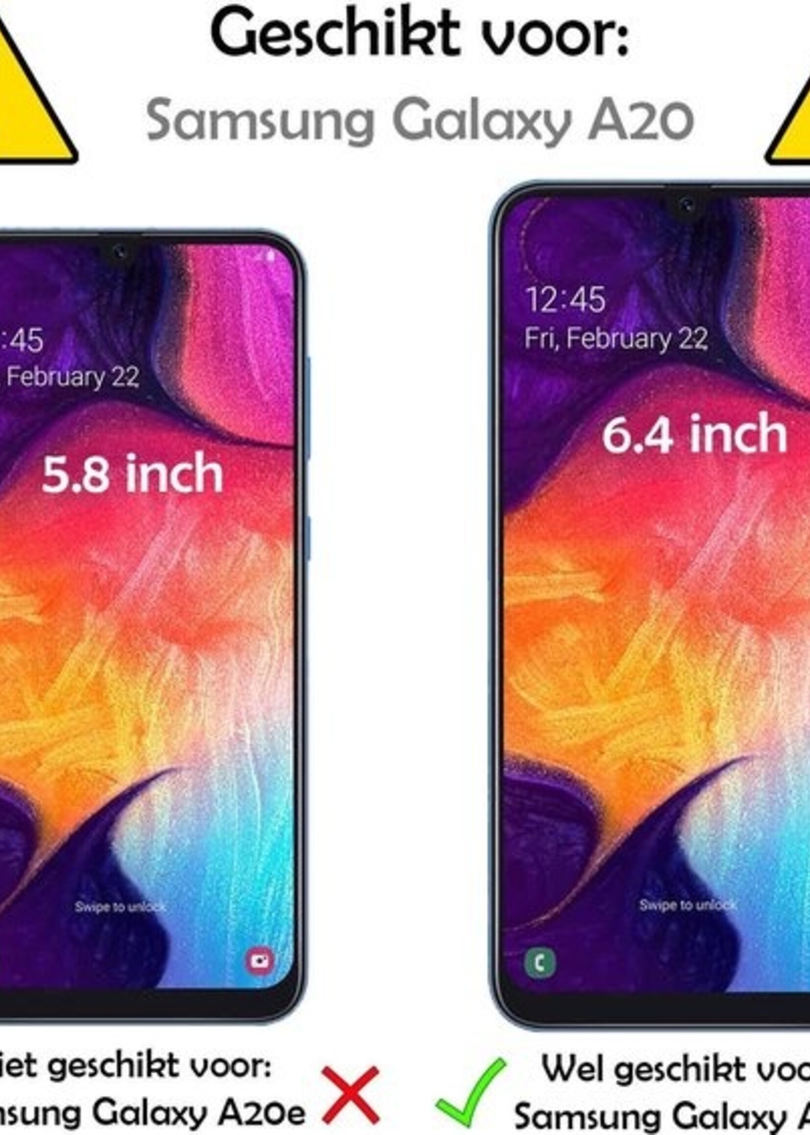 LUQ Hoesje Geschikt voor Samsung A20 Hoesje Shockproof Case Siliconen - Hoes Geschikt voor Samsung Galaxy A20 Hoes Cover Siliconen - Transparant