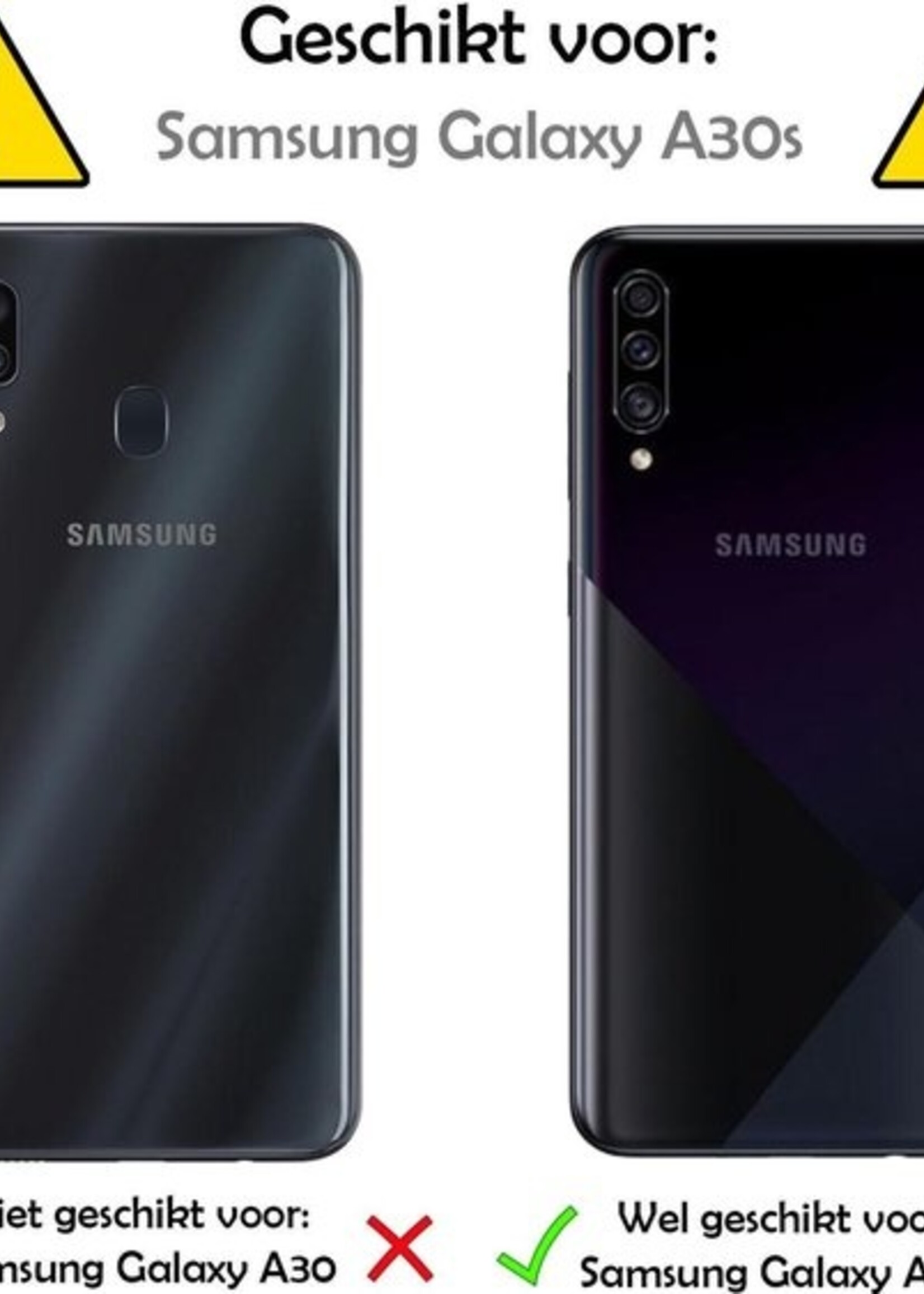 LUQ Hoesje Geschikt voor Samsung A30s Hoesje Shockproof Case Siliconen - Hoes Geschikt voor Samsung Galaxy A30s Hoes Cover Siliconen - Transparant